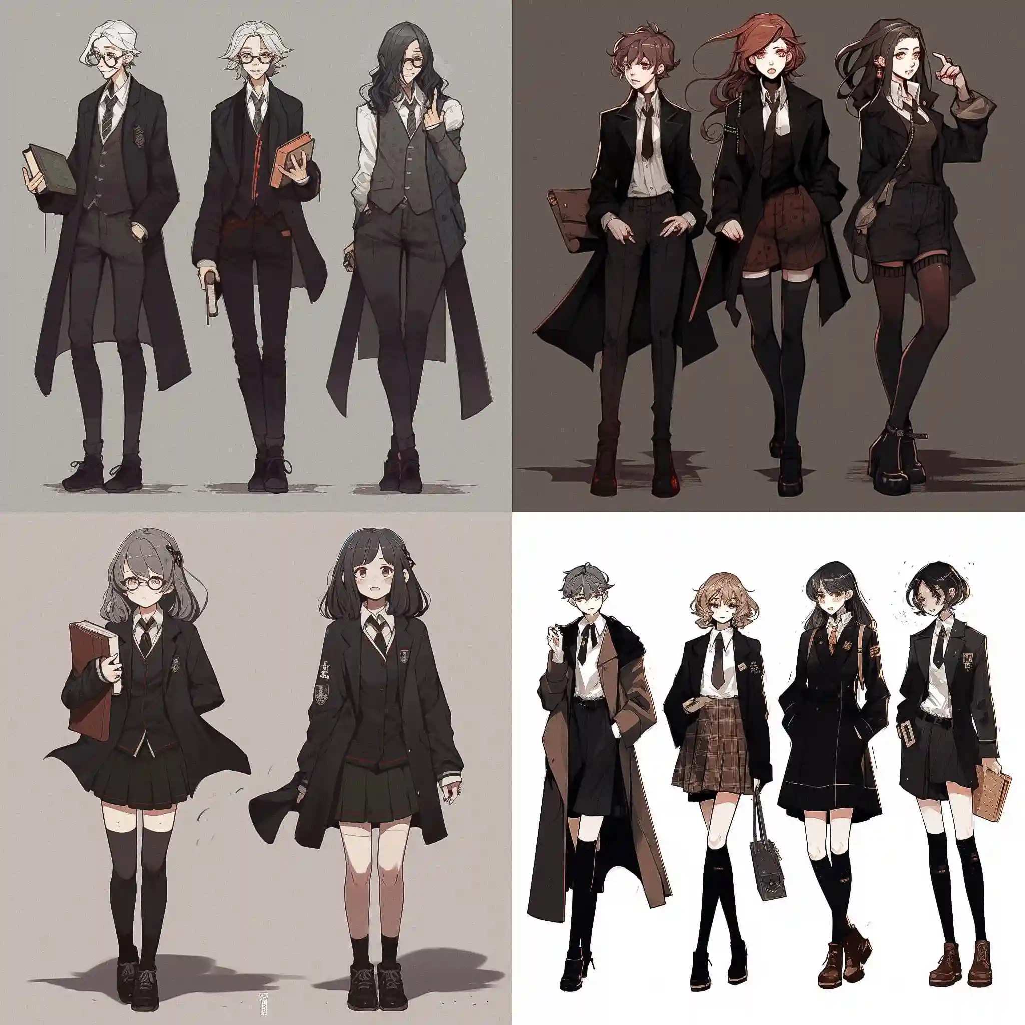 暗黑学院风格 dark academia fashion风格midjourney AI绘画作品 -暗黑学院风格 dark academia fashion风格midjourney AI绘画作品
