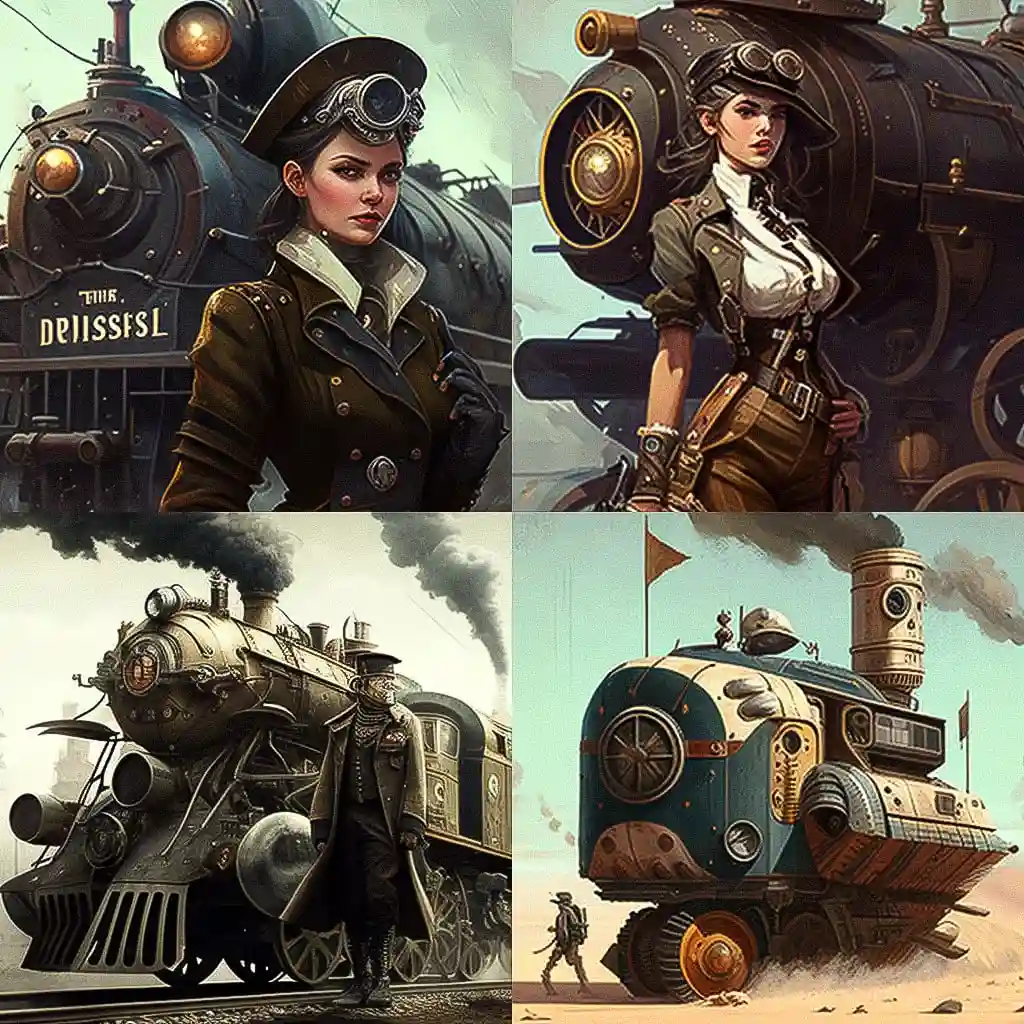 -柴油朋克 dieselpunk风格midjourney AI绘画作品