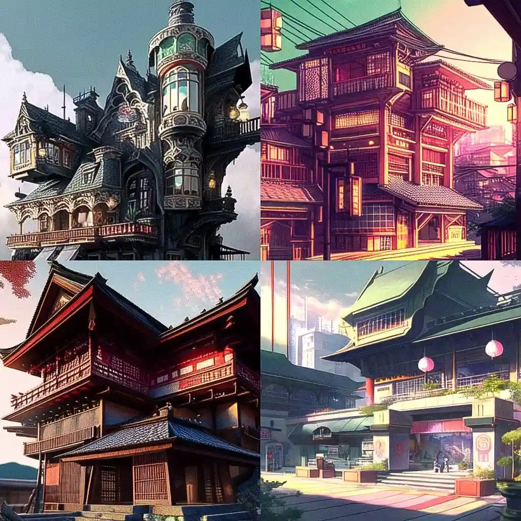 折衷主义建筑 eclectic architecture风格midjourney AI绘画作品 -折衷主义建筑 eclectic architecture风格midjourney AI绘画作品