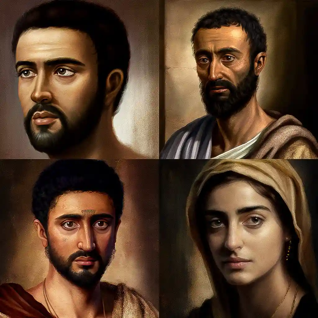 法尤姆肖像 fayum portrait风格midjourney AI绘画作品 -法尤姆肖像 fayum portrait风格midjourney AI绘画作品
