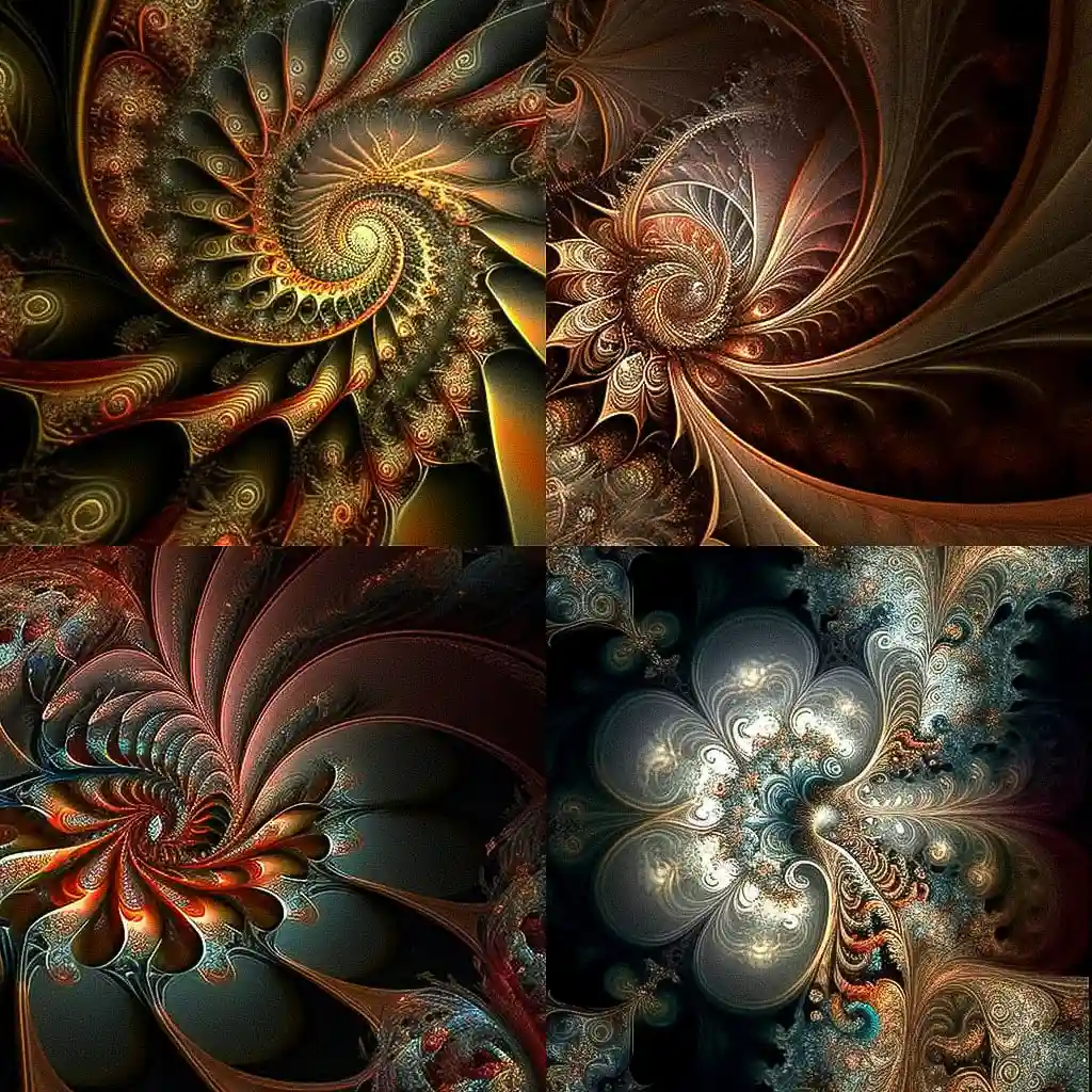 分形艺术 fractal art风格midjourney AI绘画作品 -分形艺术 fractal art风格midjourney AI绘画作品