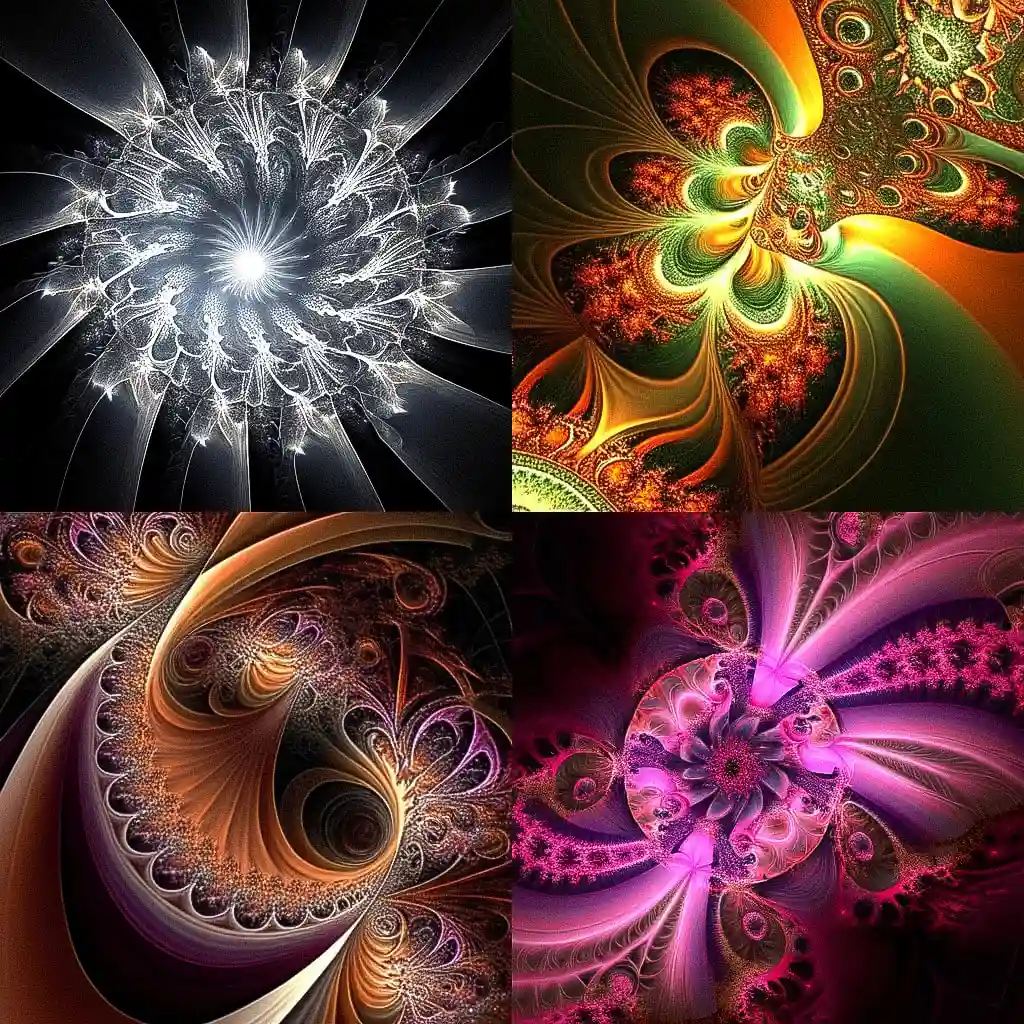 分形艺术 fractal art风格midjourney AI绘画作品 -分形艺术 fractal art风格midjourney AI绘画作品