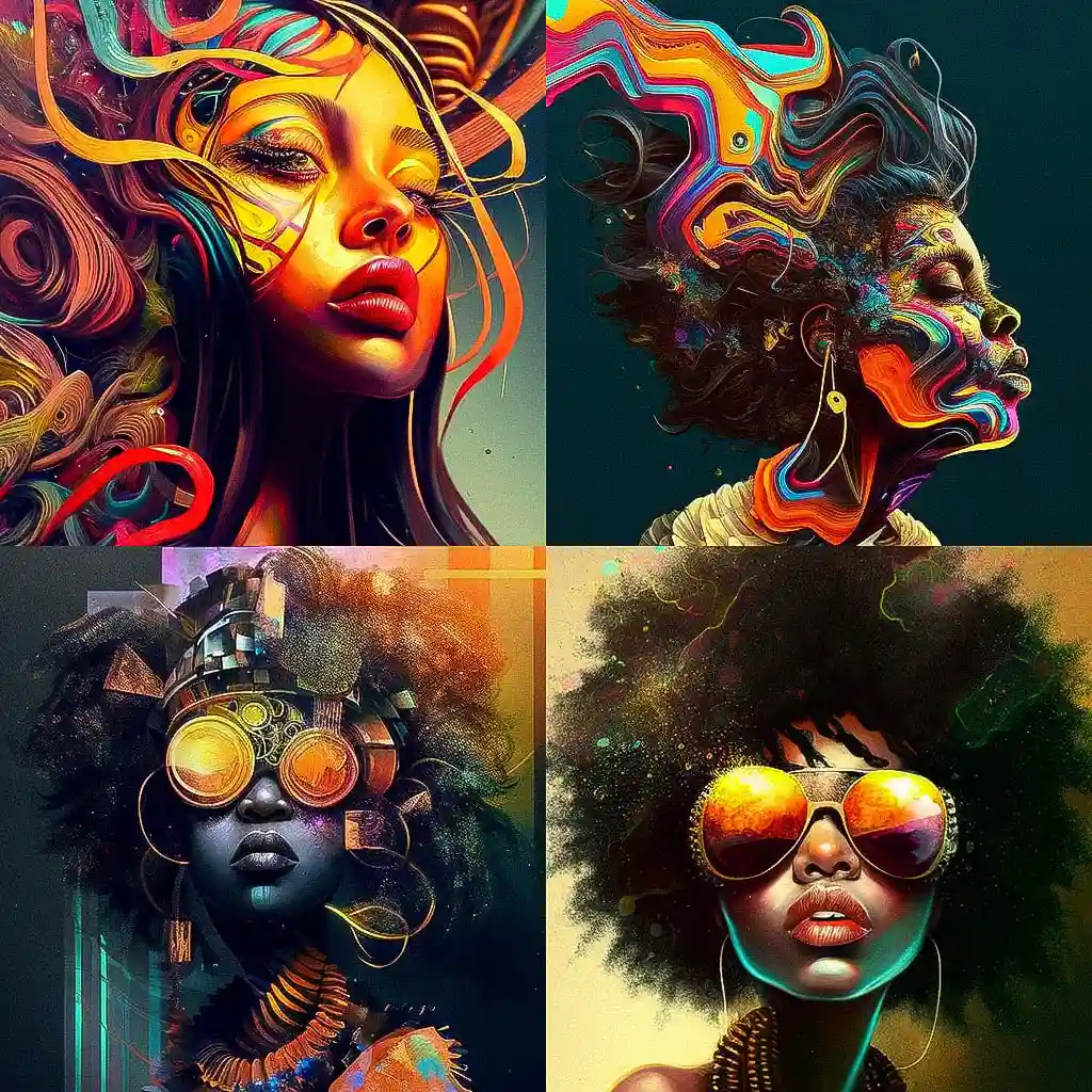 放克艺术 funk art风格midjourney AI绘画作品 -放克艺术 funk art风格midjourney AI绘画作品