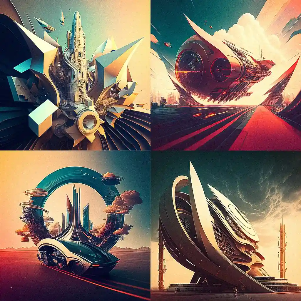 未来主义 futurism风格midjourney AI绘画作品 -未来主义 futurism风格midjourney AI绘画作品
