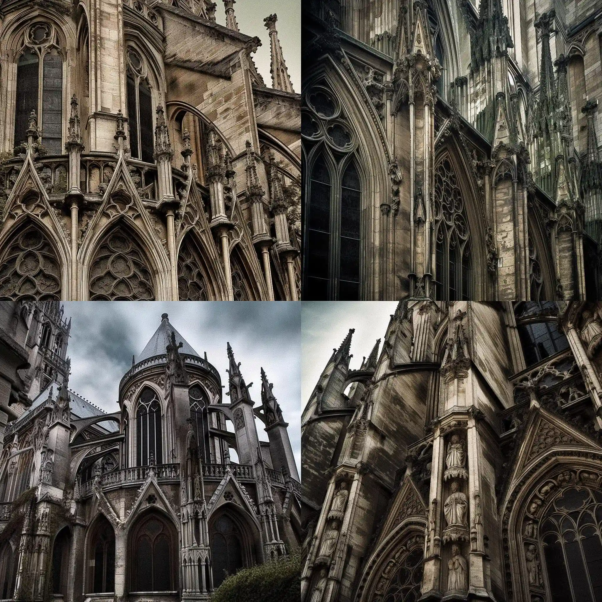 -哥特式建筑 gothic architecture风格midjourney AI绘画作品