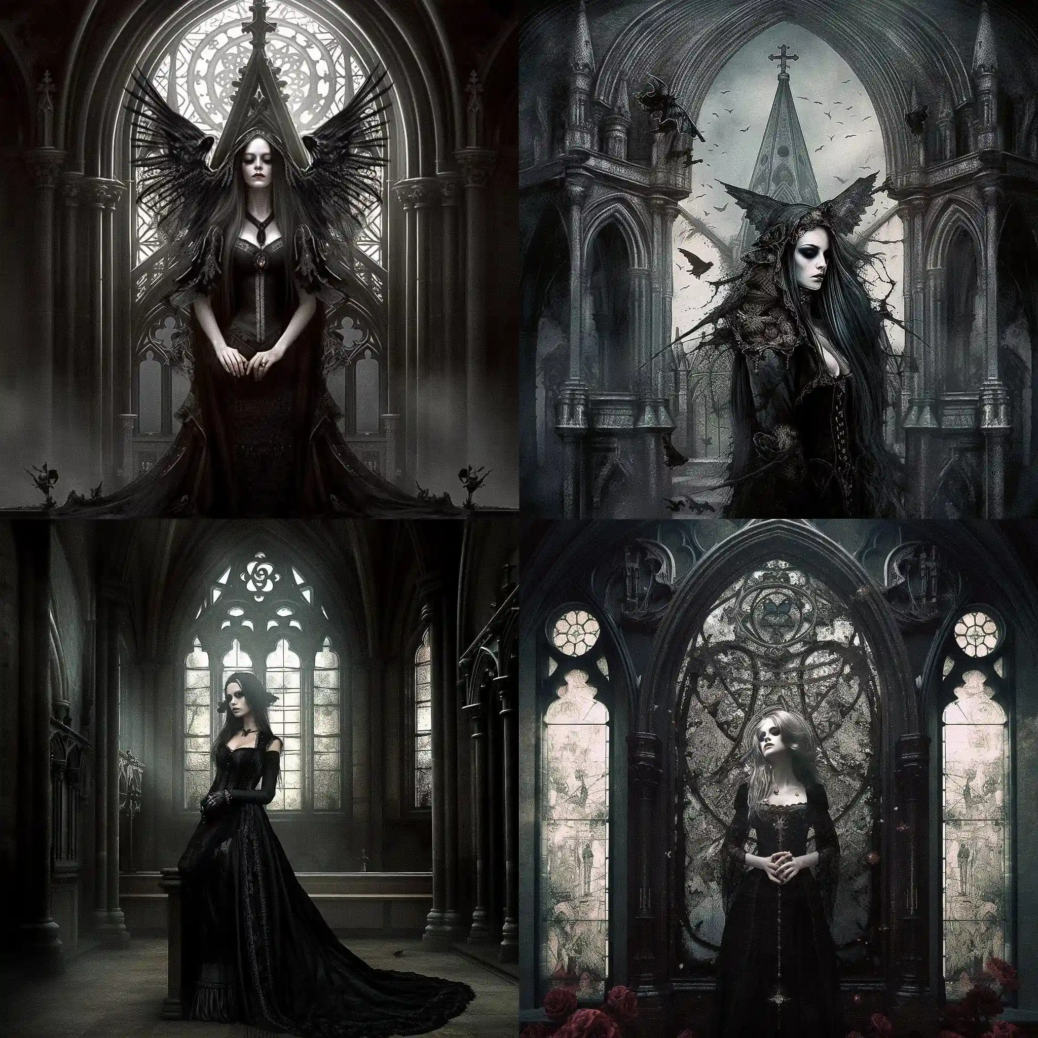 哥特艺术 gothic art风格midjourney AI绘画作品 -哥特艺术 gothic art风格midjourney AI绘画作品