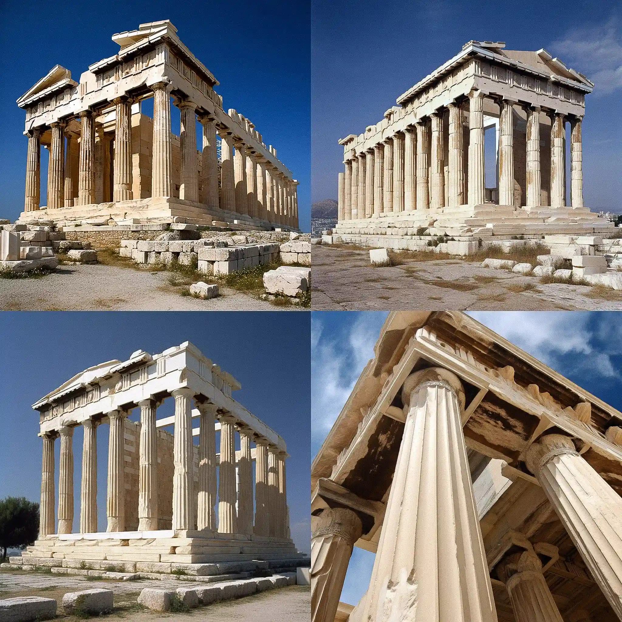 -古希腊建筑 greek architecture风格midjourney AI绘画作品
