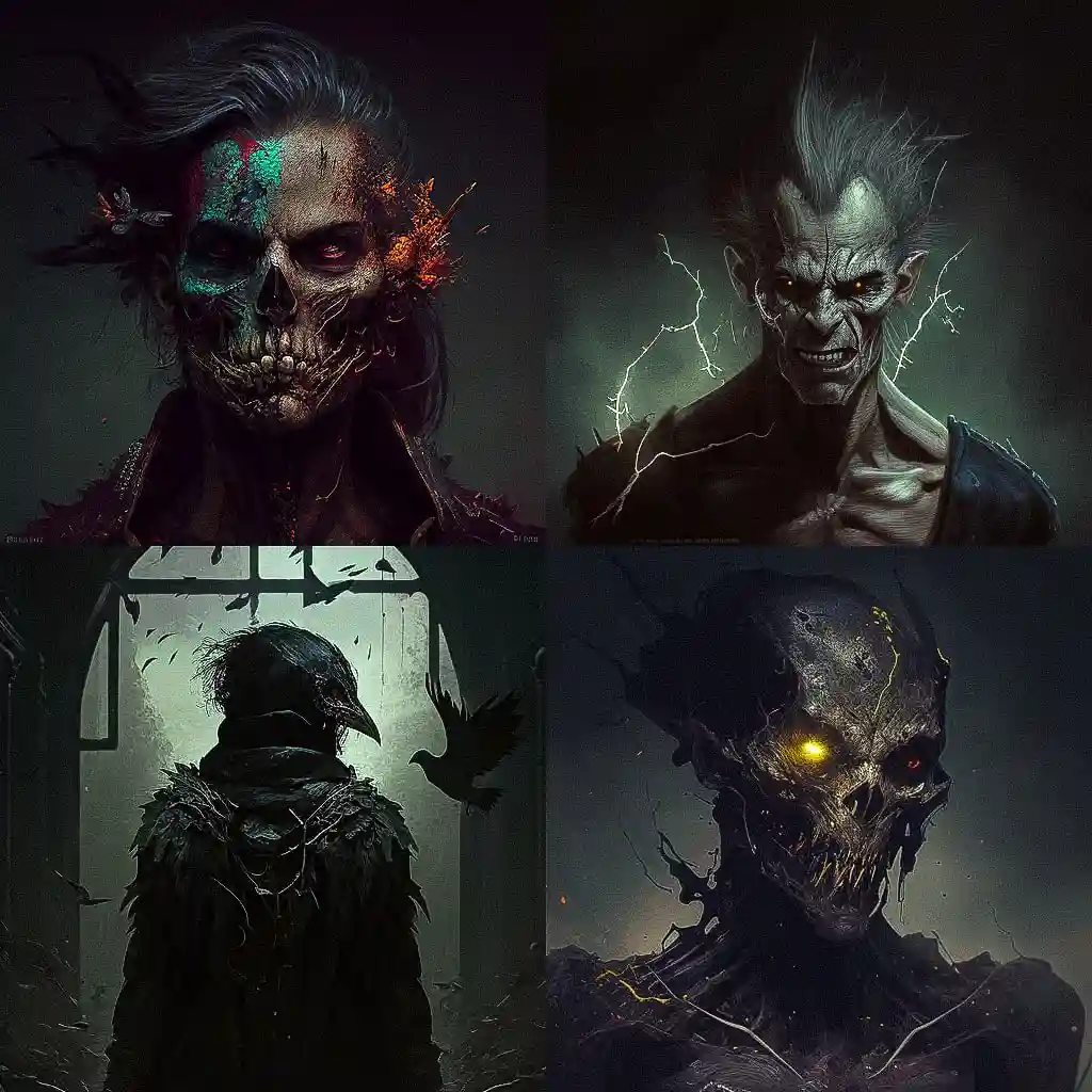 暗黑奇幻 grimdark风格midjourney AI绘画作品 -暗黑奇幻 grimdark风格midjourney AI绘画作品