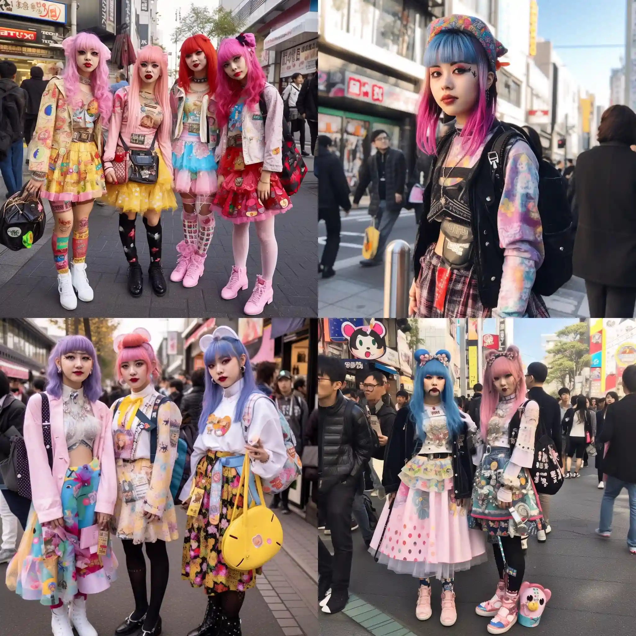 -原宿时尚 harajuku fashion风格midjourney AI绘画作品