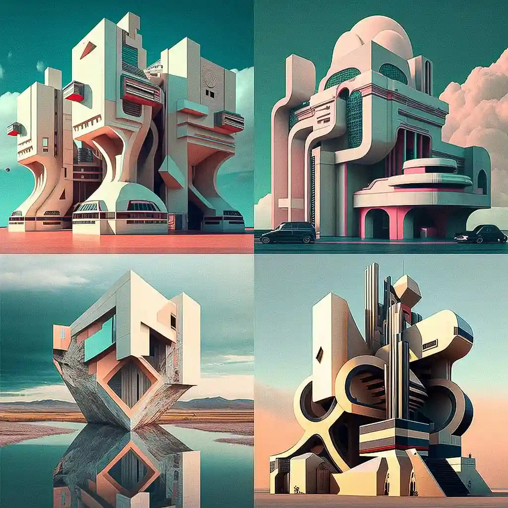 超现代主义 hypermodernism风格midjourney AI绘画作品 -超现代主义 hypermodernism风格midjourney AI绘画作品
