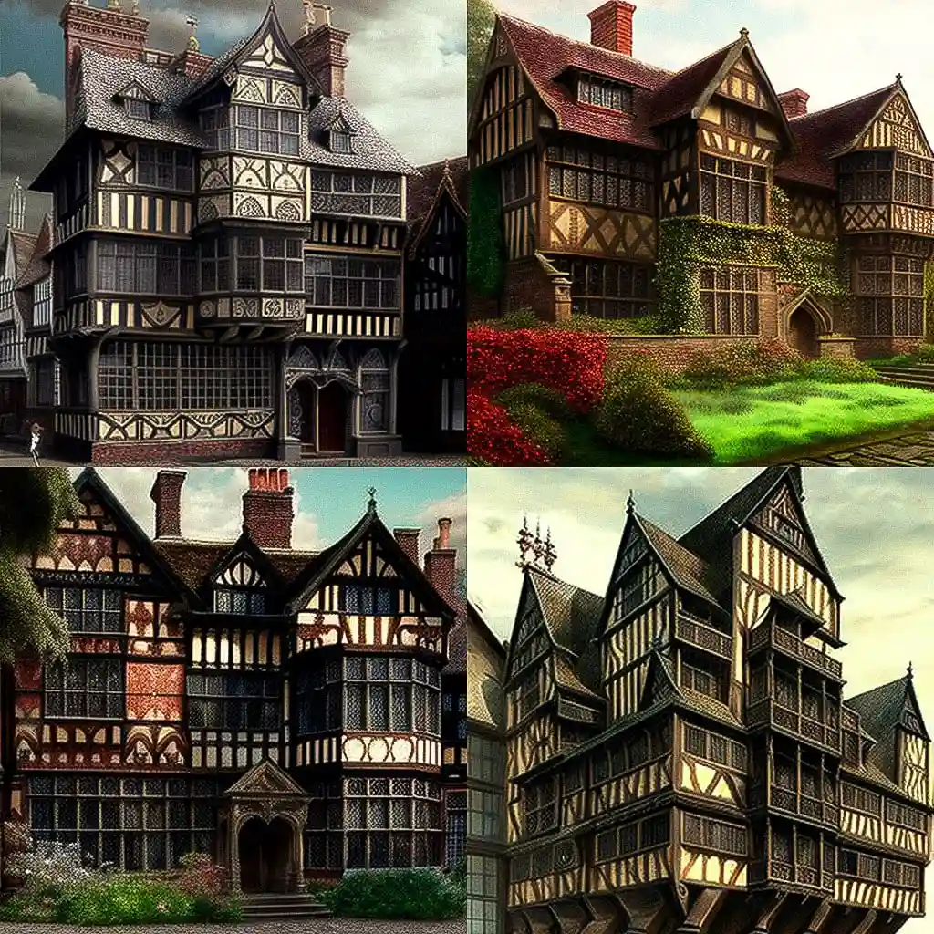 -雅各宾式 jacobean architecture风格midjourney AI绘画作品