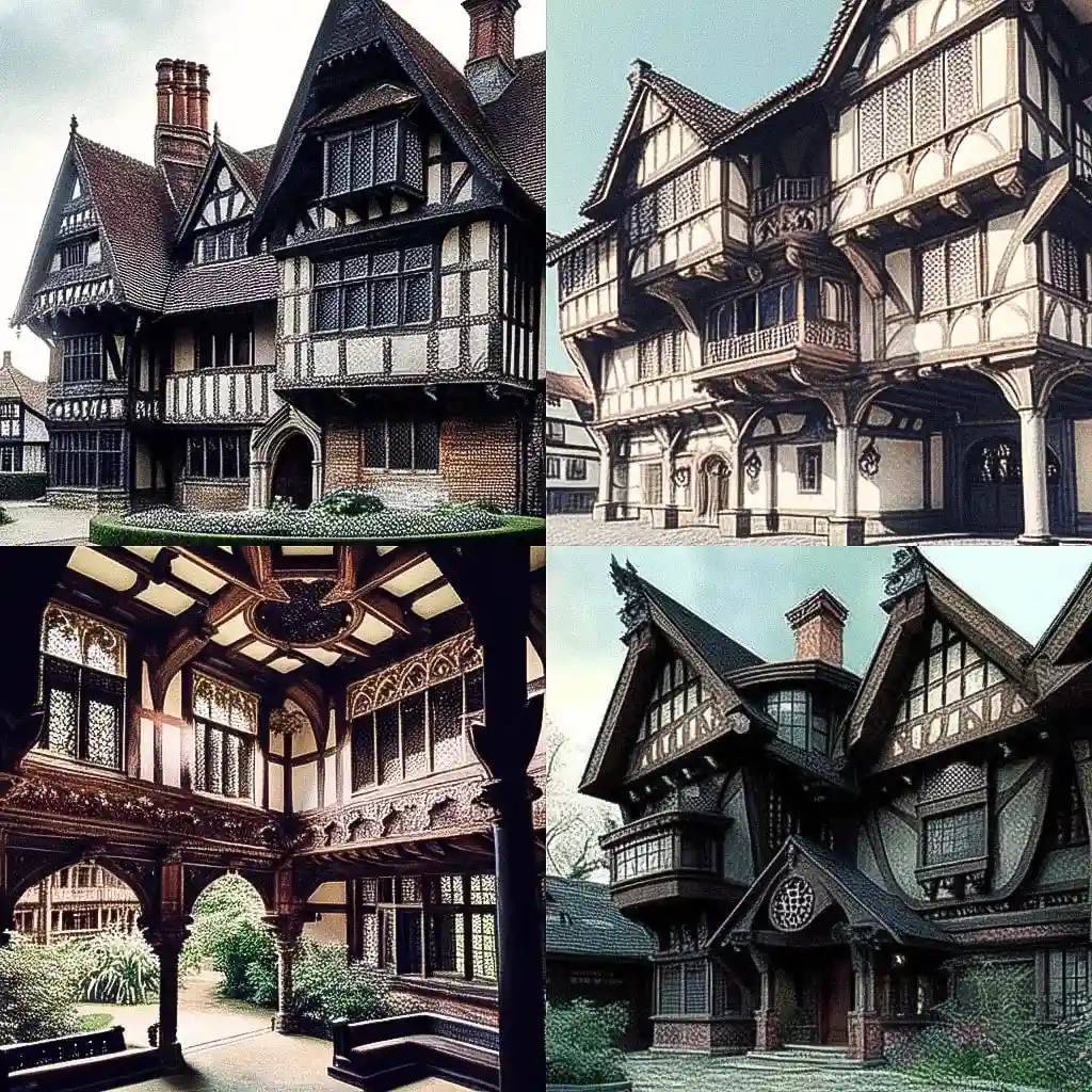 -雅各宾式 jacobean architecture风格midjourney AI绘画作品