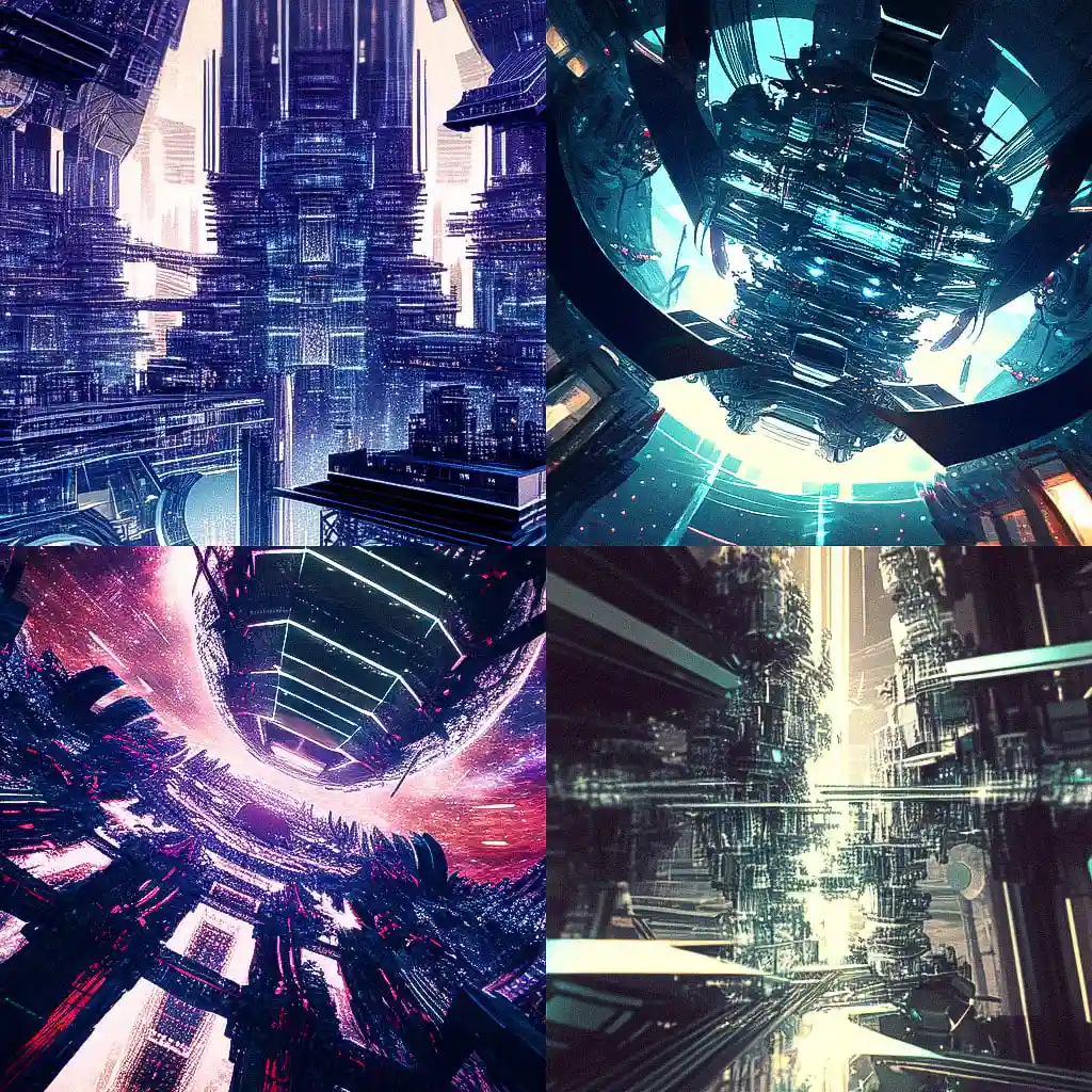 巨型结构 megastructure风格midjourney AI绘画作品 -巨型结构 megastructure风格midjourney AI绘画作品