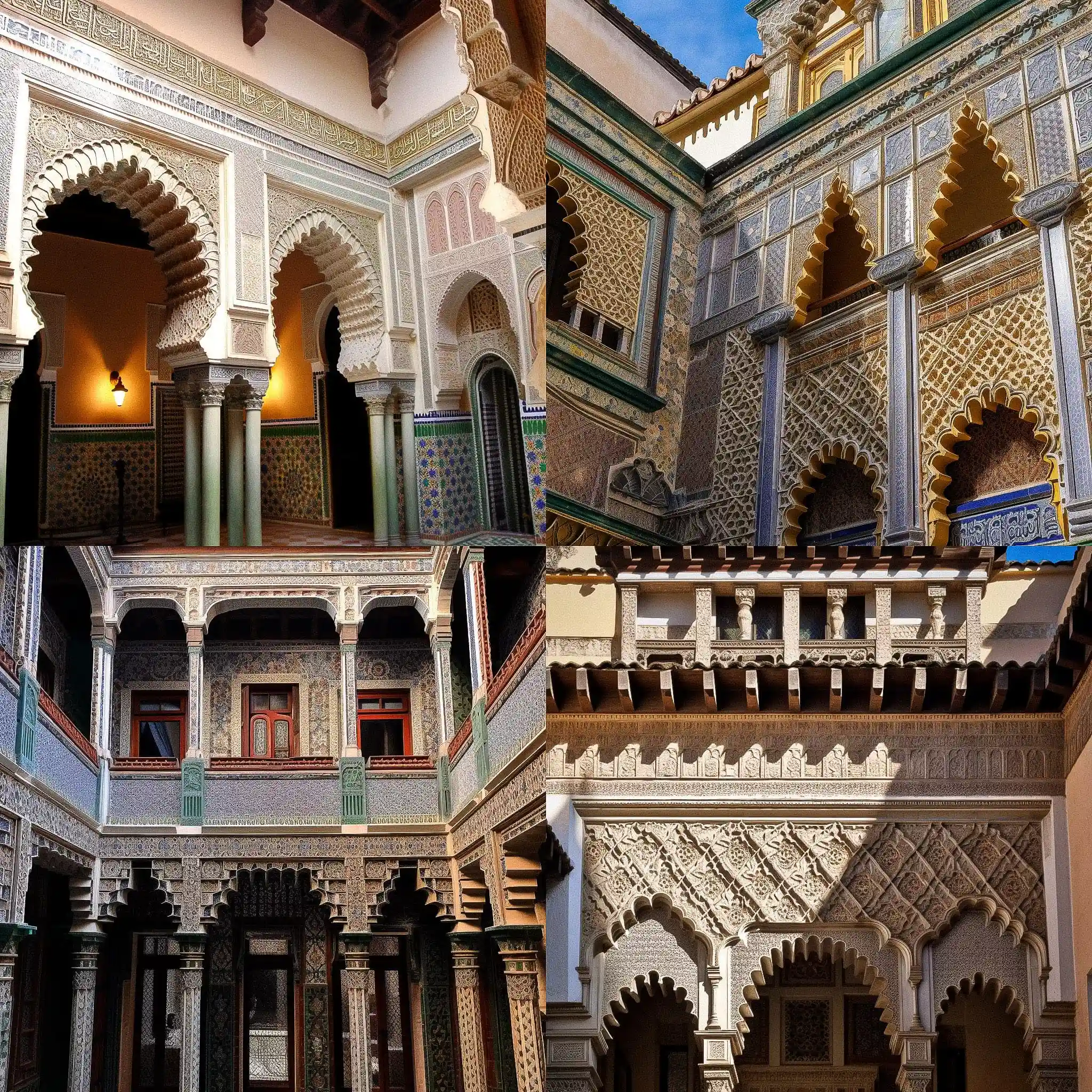 穆尔式建筑 moorish architecture风格midjourney AI绘画作品 -穆尔式建筑 moorish architecture风格midjourney AI绘画作品