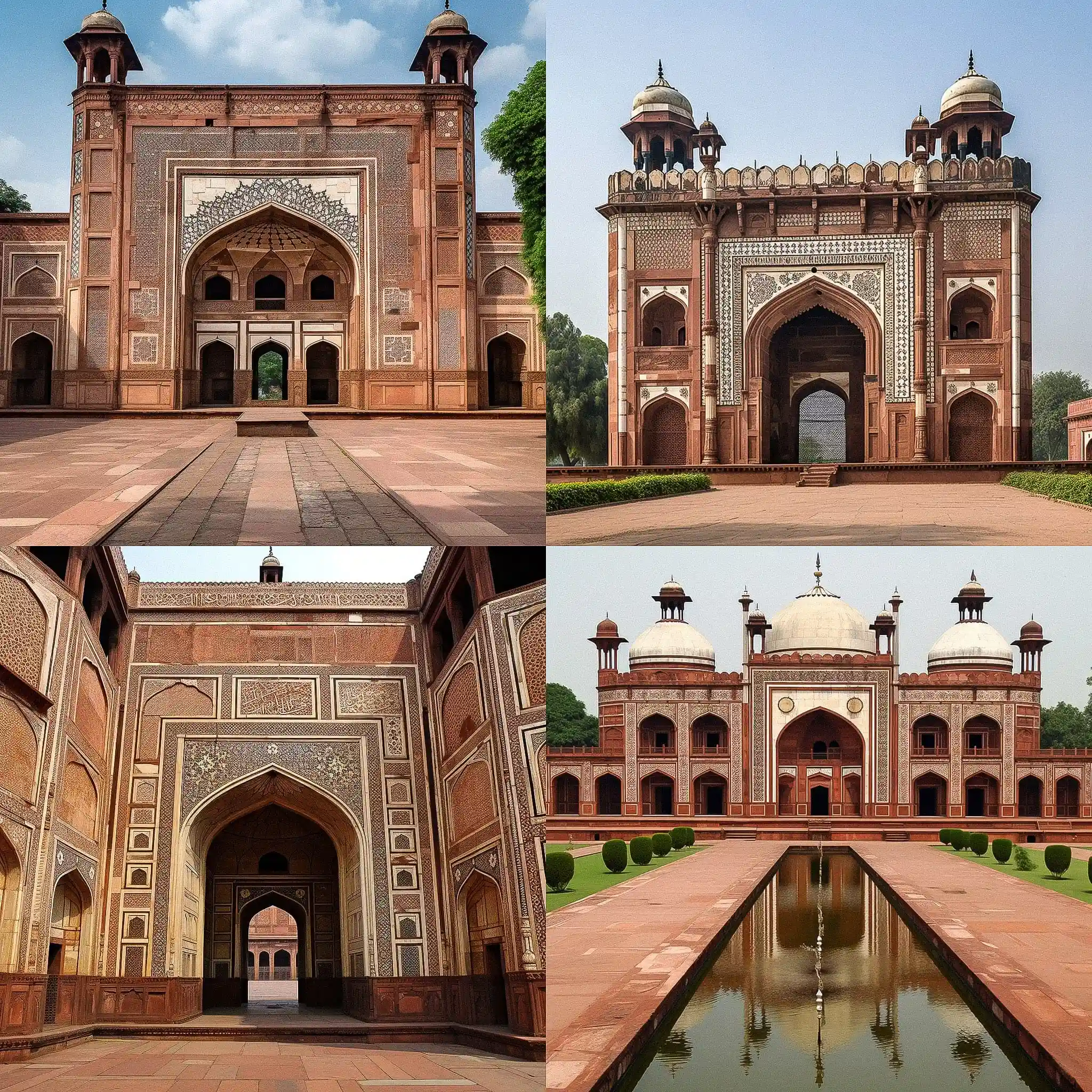 -印度莫卧儿式建筑 mughal architecture风格midjourney AI绘画作品