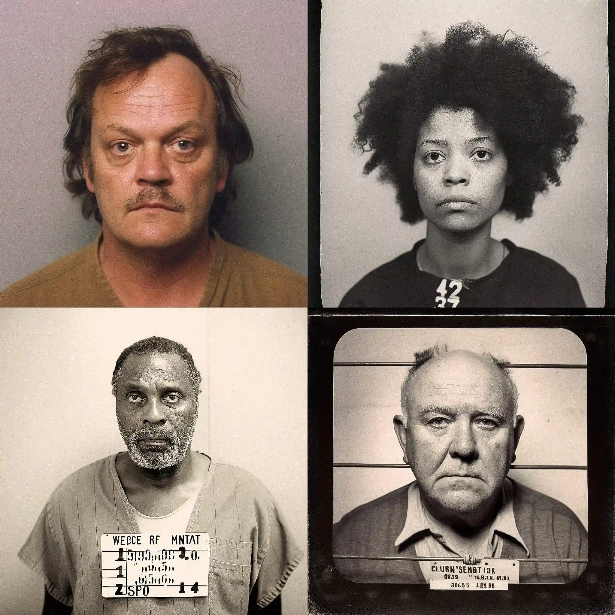 逮捕照片 mugshot风格midjourney AI绘画作品 -逮捕照片 mugshot风格midjourney AI绘画作品