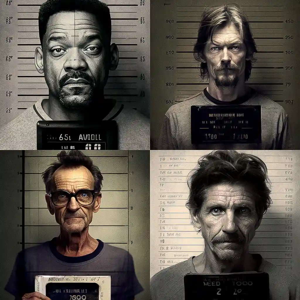 逮捕照片 mugshot风格midjourney AI绘画作品 -逮捕照片 mugshot风格midjourney AI绘画作品