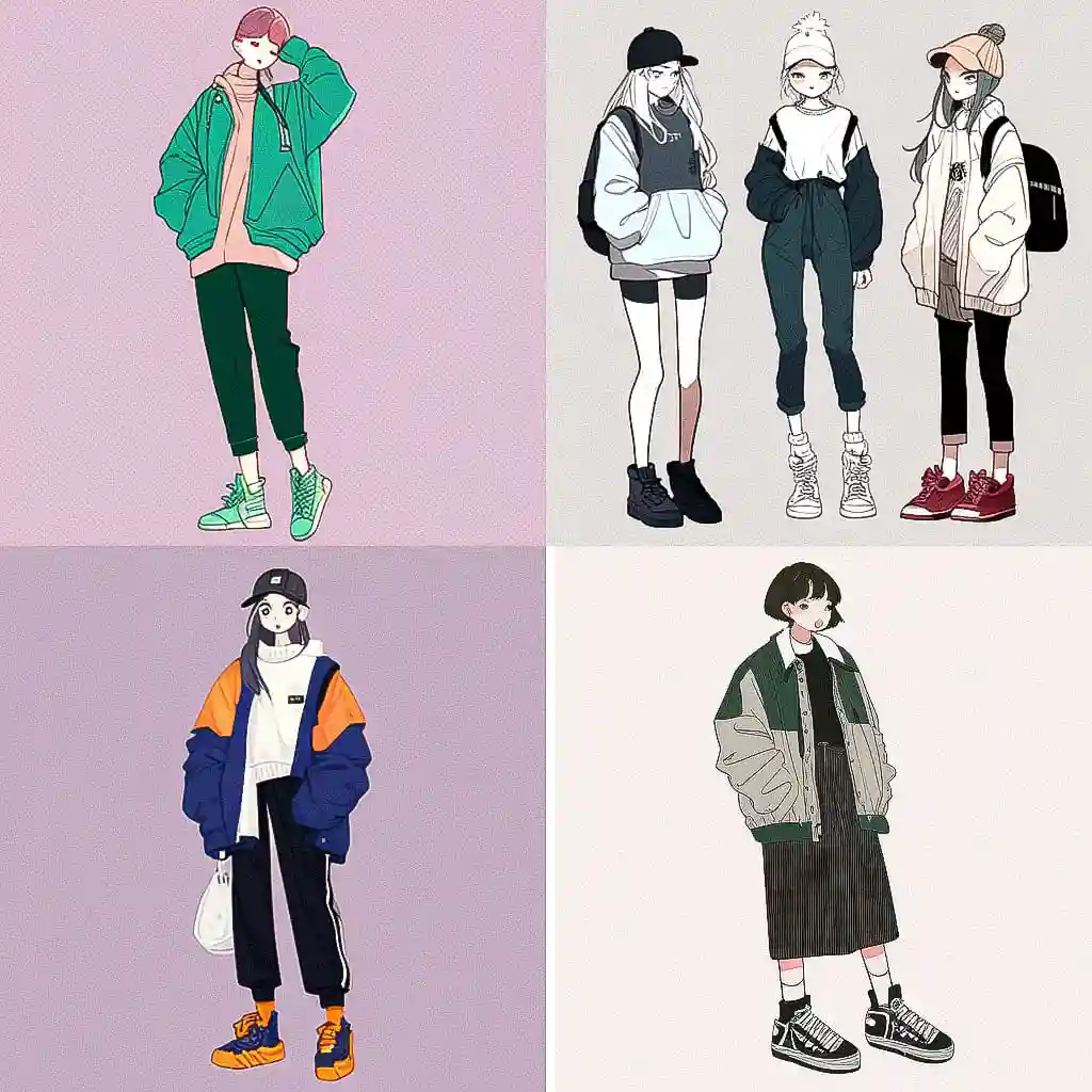 -规范核心时尚 normcore fashion风格midjourney AI绘画作品