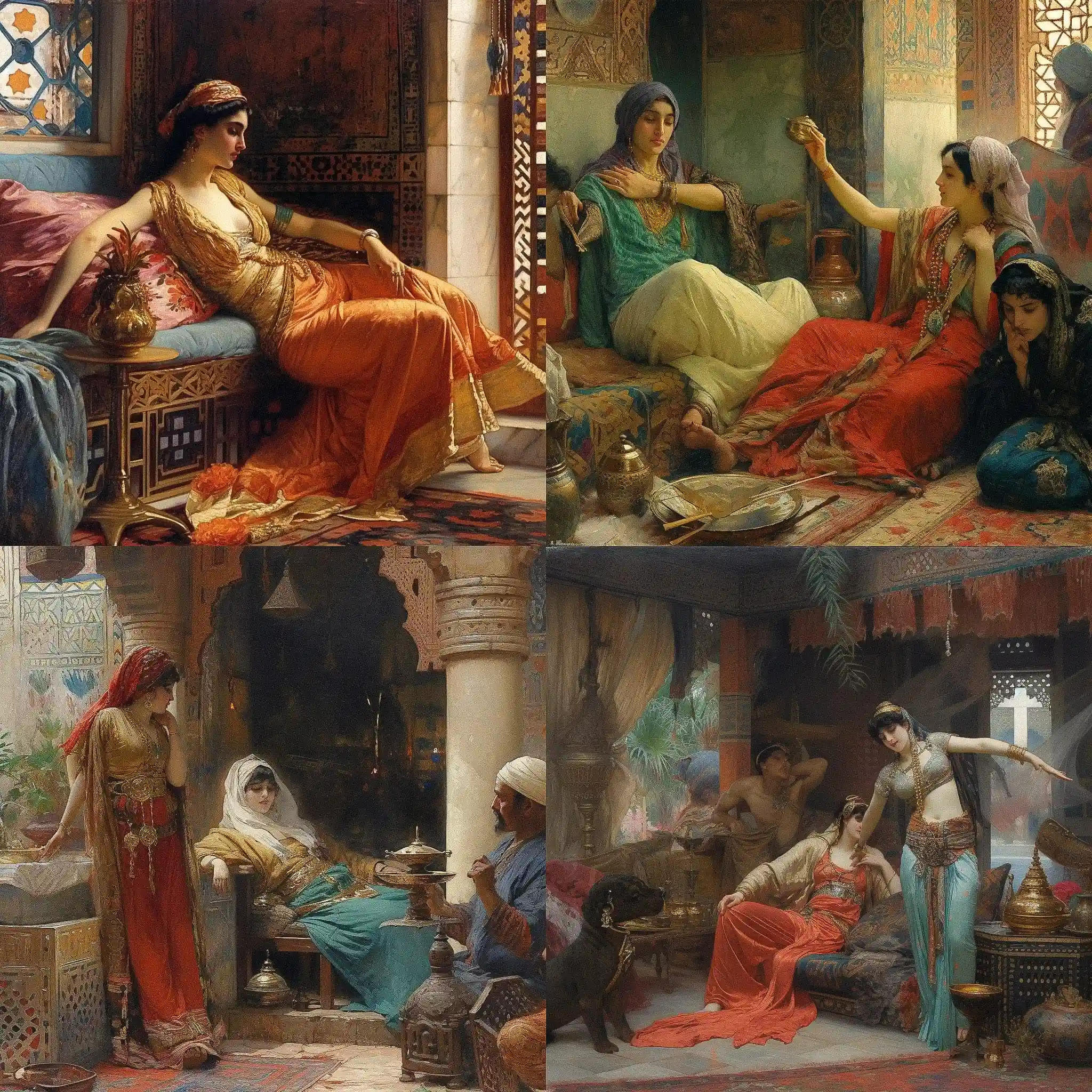 -东方主义 orientalism风格midjourney AI绘画作品