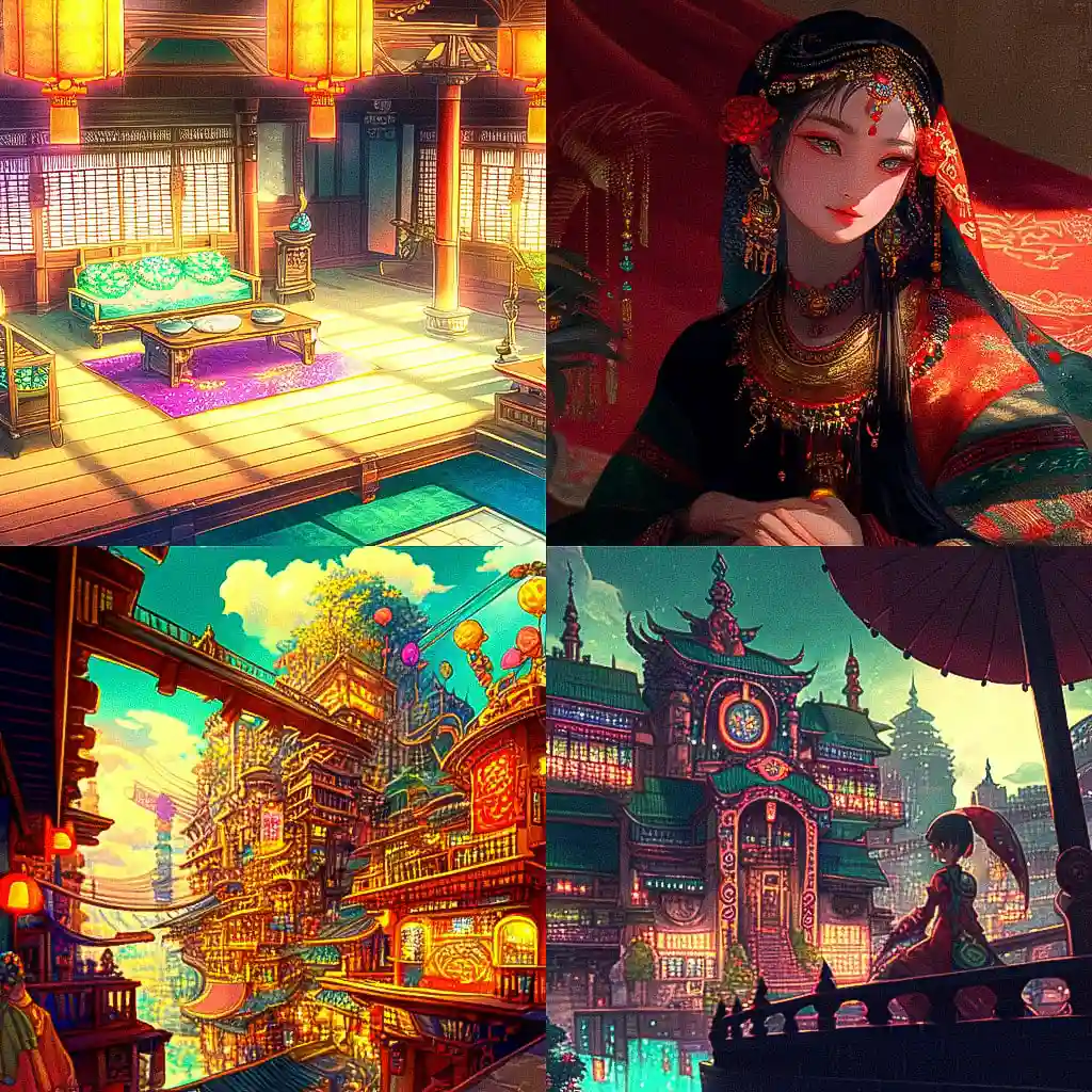 -东方主义 orientalism风格midjourney AI绘画作品