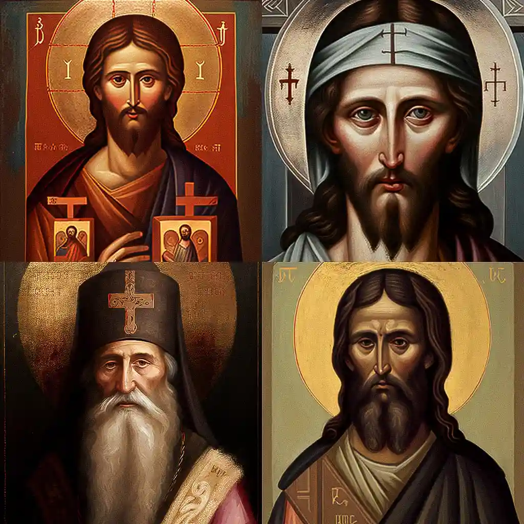 正统图标 orthodox icon风格midjourney AI绘画作品 -正统图标 orthodox icon风格midjourney AI绘画作品