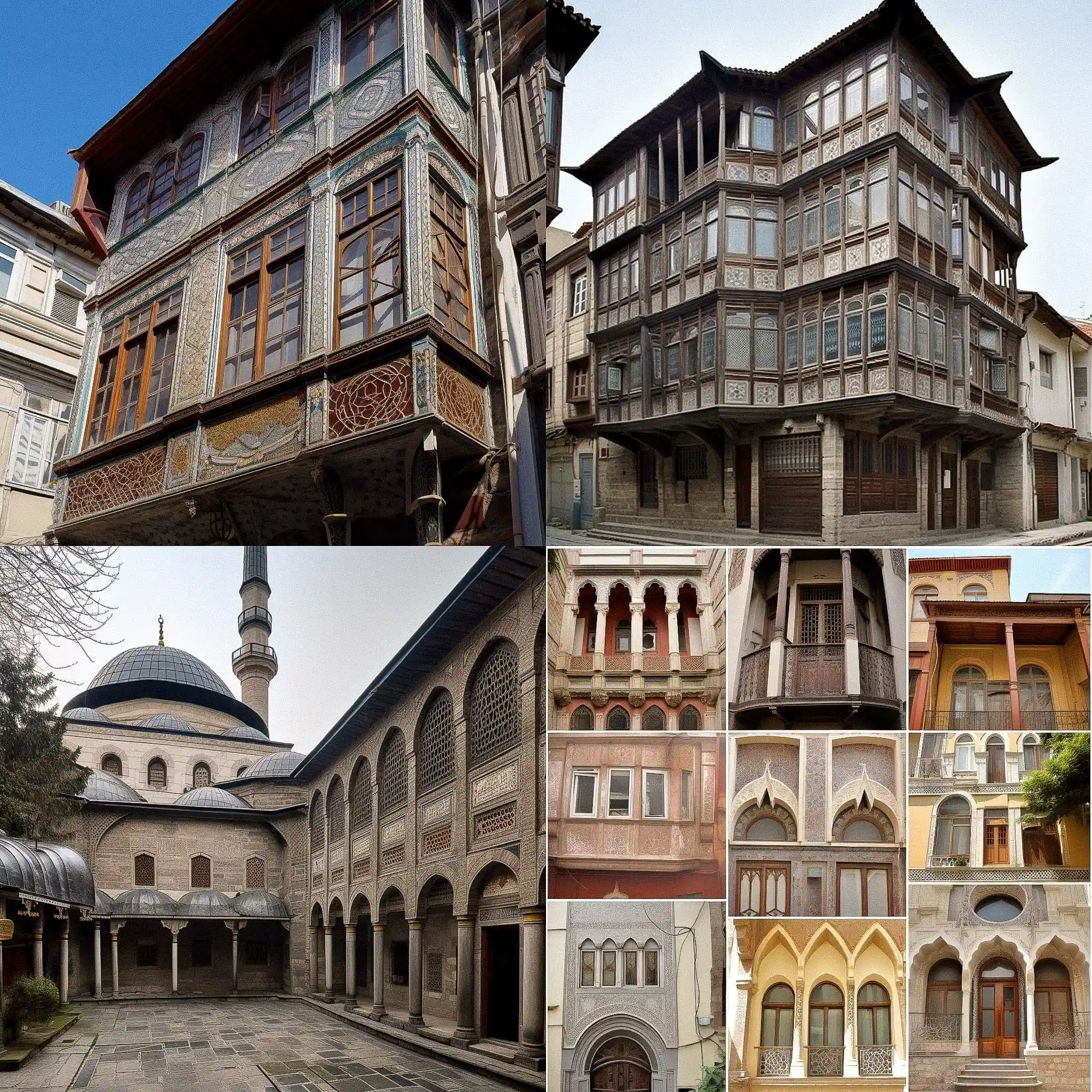 奥斯曼式建筑 ottoman architecture风格midjourney AI绘画作品 -奥斯曼式建筑 ottoman architecture风格midjourney AI绘画作品