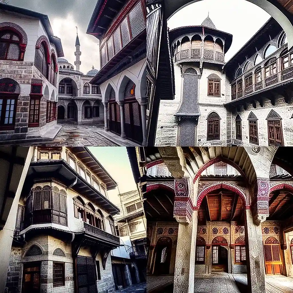 奥斯曼式建筑 ottoman architecture风格midjourney AI绘画作品 -奥斯曼式建筑 ottoman architecture风格midjourney AI绘画作品