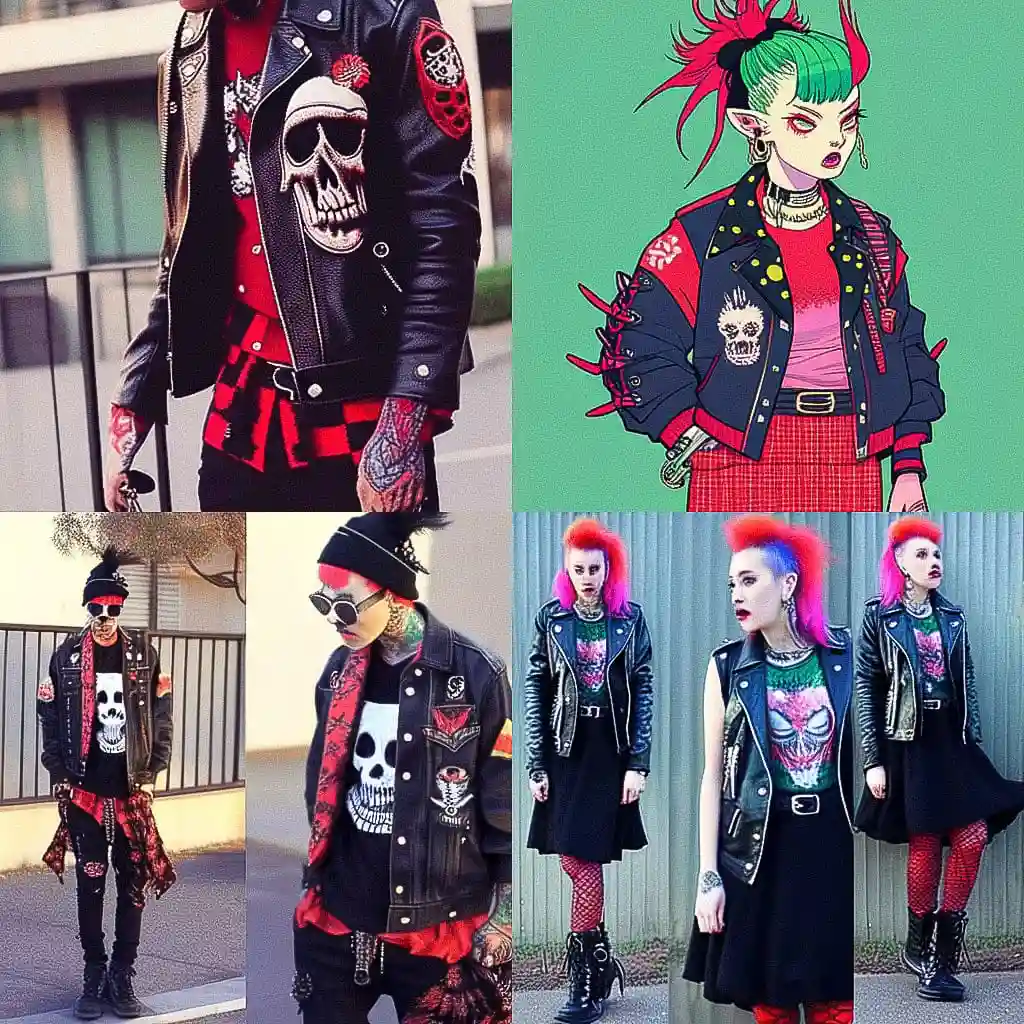 心理格调时尚 pxychobilly fashion风格midjourney AI绘画作品 -心理格调时尚 pxychobilly fashion风格midjourney AI绘画作品