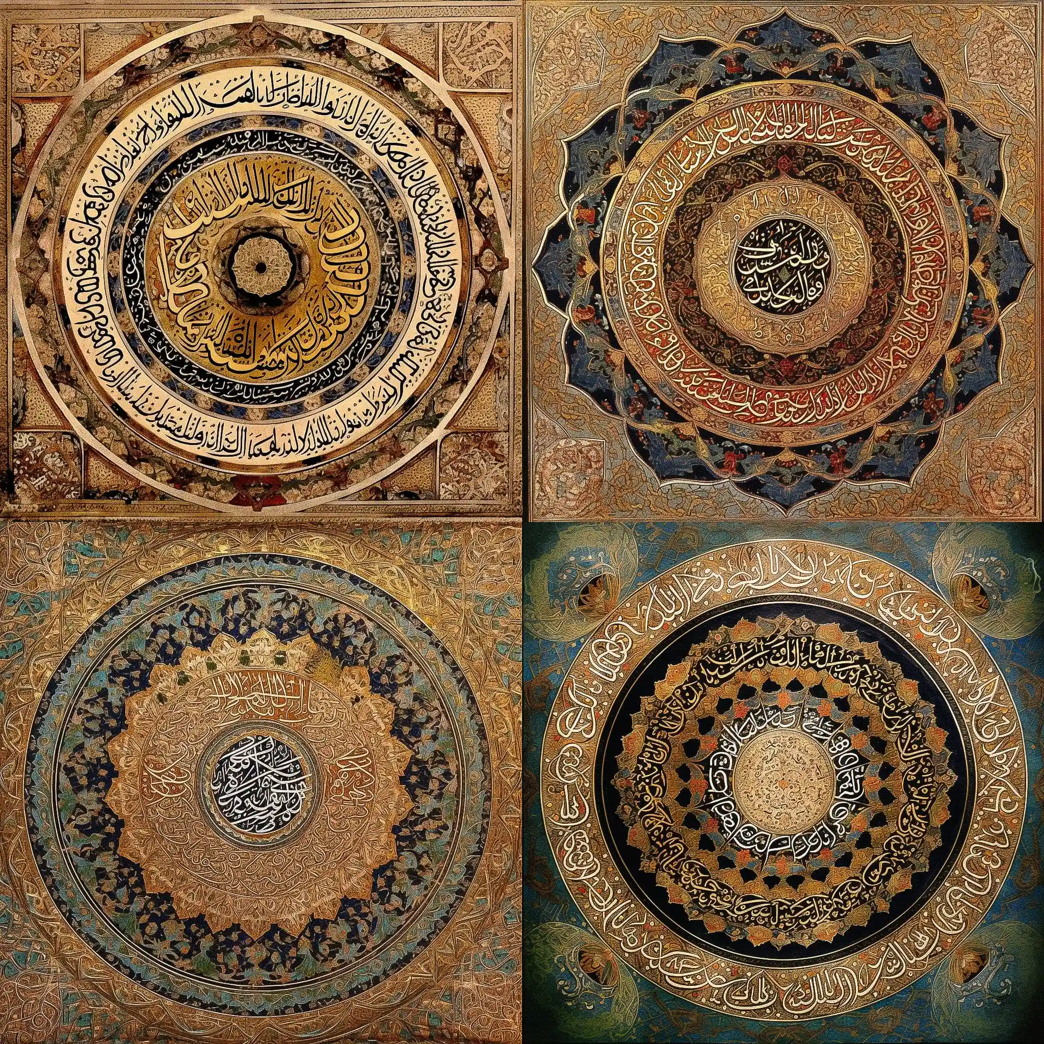 古兰经艺术 quranic art风格midjourney AI绘画作品 -古兰经艺术 quranic art风格midjourney AI绘画作品