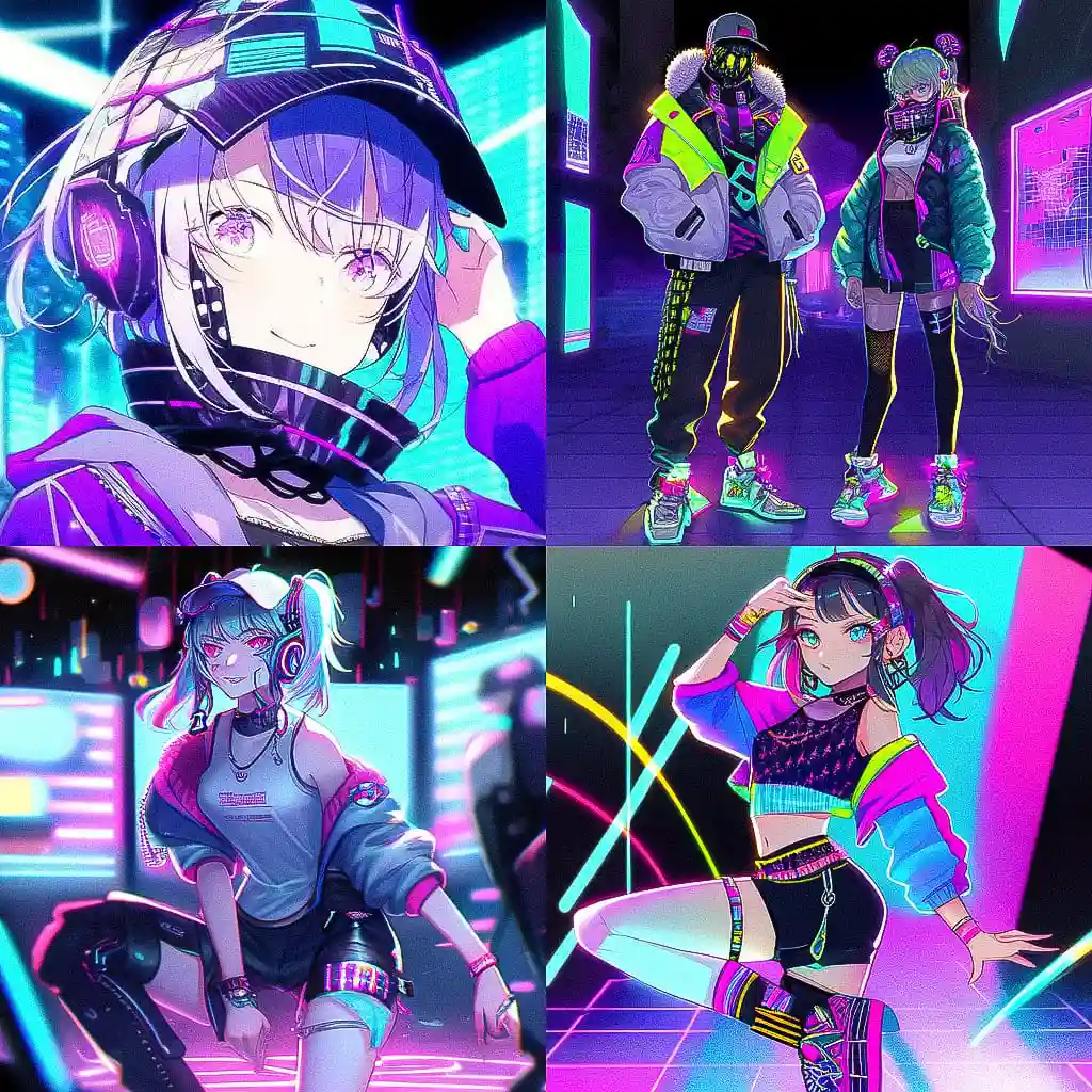 狂欢派时尚 rave fashion风格midjourney AI绘画作品 -狂欢派时尚 rave fashion风格midjourney AI绘画作品