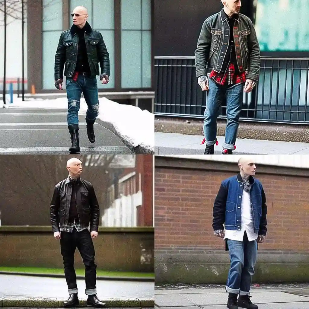 短发党时尚 skinhead fashion风格midjourney AI绘画作品 -短发党时尚 skinhead fashion风格midjourney AI绘画作品