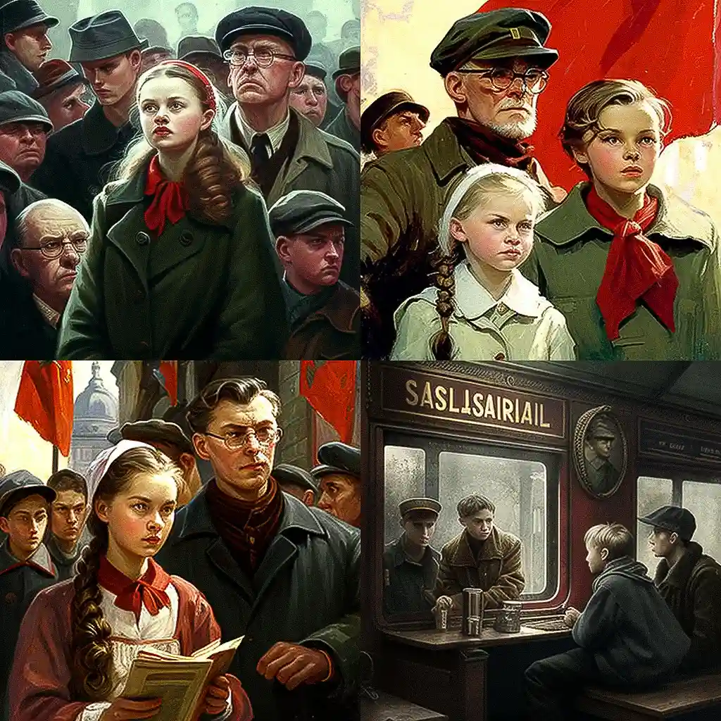 社会主义现实主义 socialist realism风格midjourney AI绘画作品 -社会主义现实主义 socialist realism风格midjourney AI绘画作品