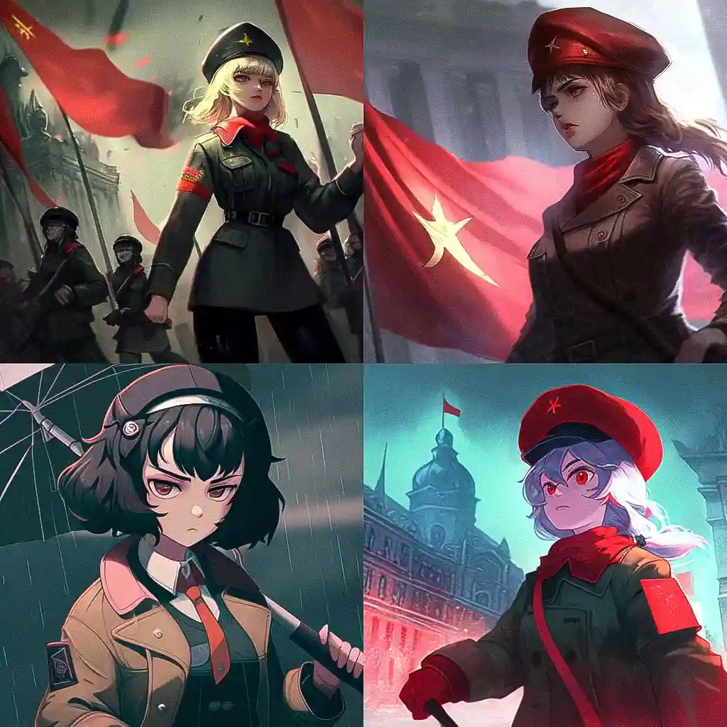 社会主义现实主义 socialist realism风格midjourney AI绘画作品 -社会主义现实主义 socialist realism风格midjourney AI绘画作品