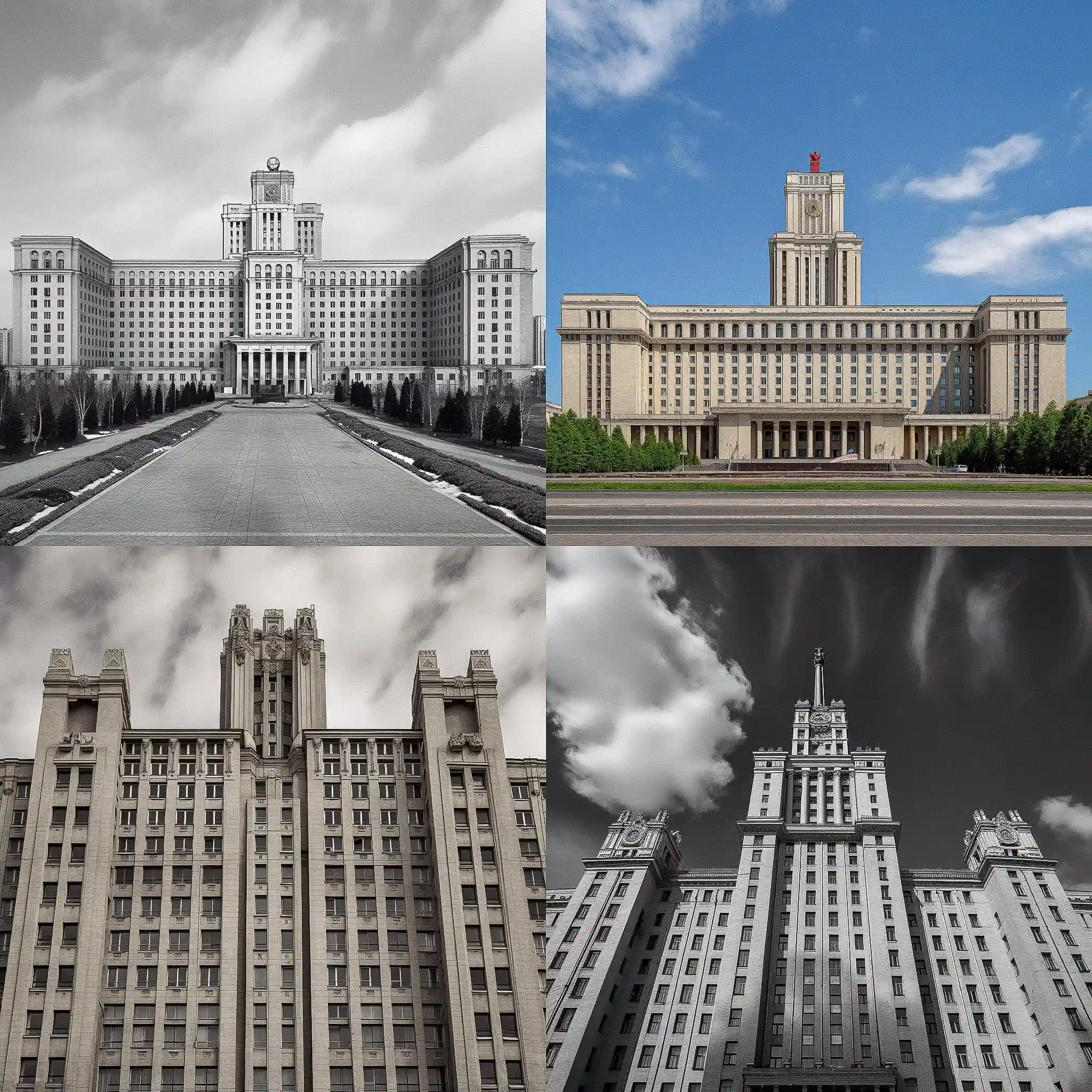 -斯大林式建筑 stalinist architecture风格midjourney AI绘画作品