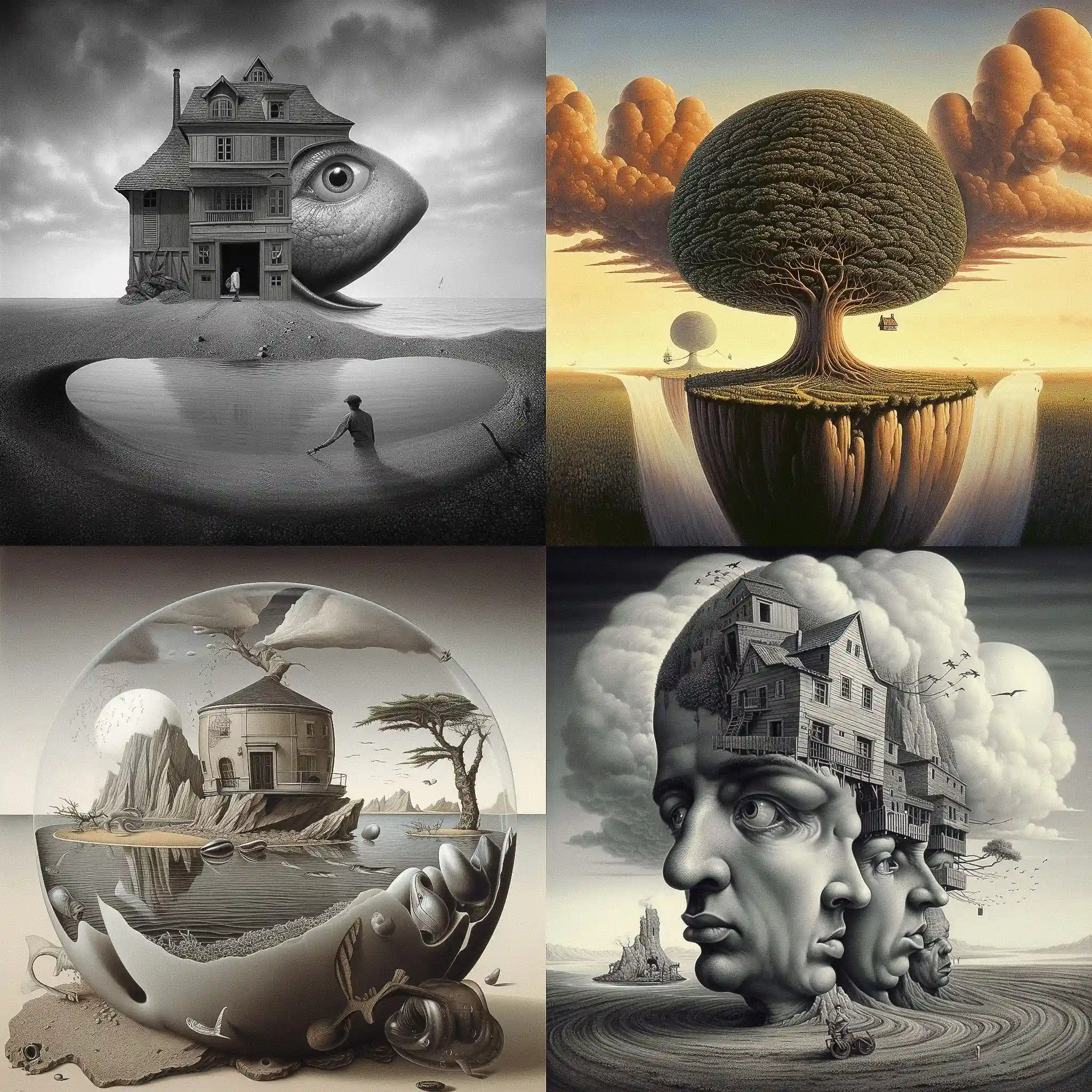 超现实主义 surrealism风格midjourney AI绘画作品 -超现实主义 surrealism风格midjourney AI绘画作品