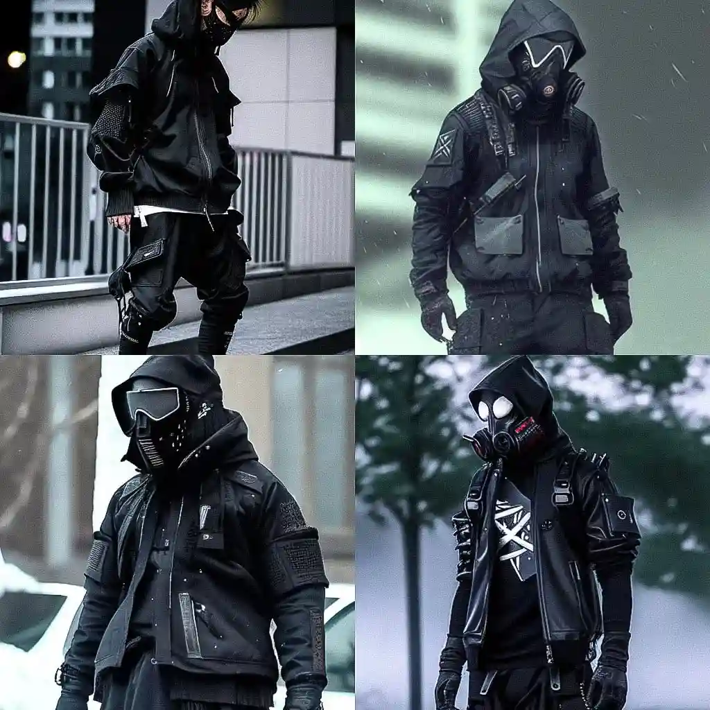 -技术装束时尚 techwear fashion风格midjourney AI绘画作品