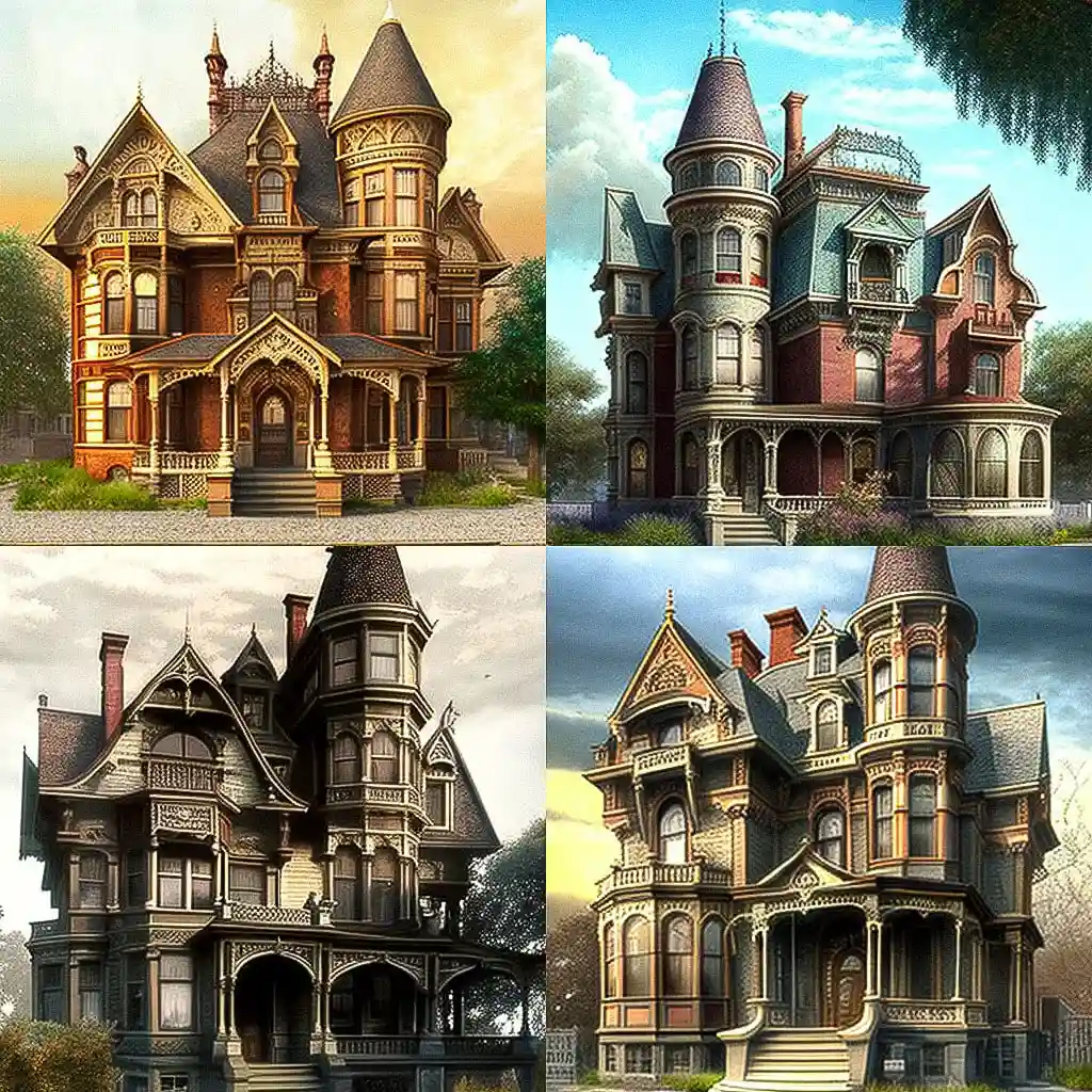 -维多利亚建筑 victorian architecture风格midjourney AI绘画作品