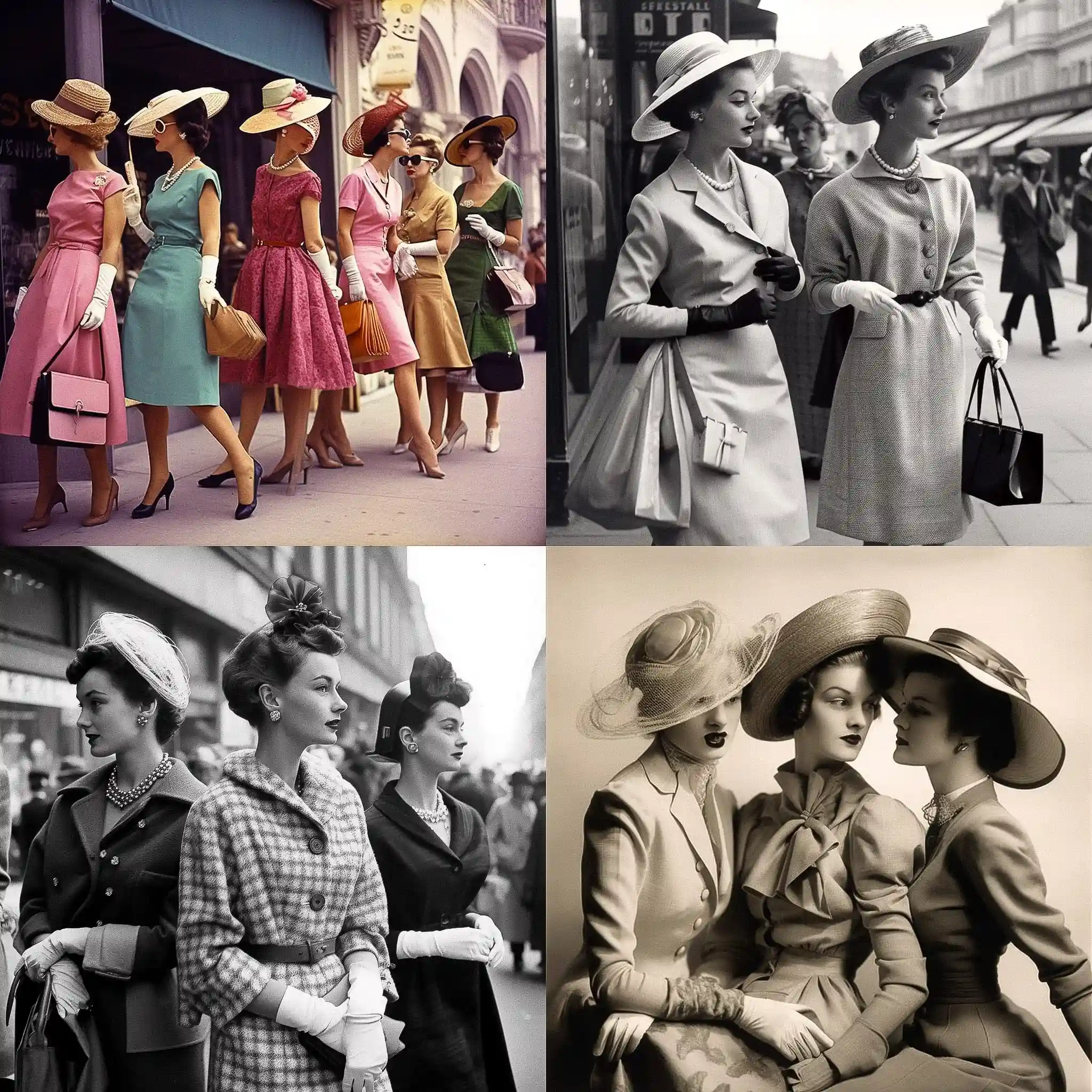 复古时尚 vintage fashion风格midjourney AI绘画作品 -复古时尚 vintage fashion风格midjourney AI绘画作品