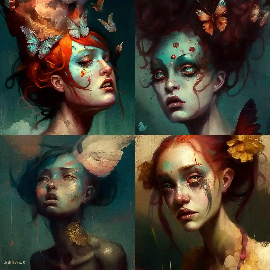 -Sabbas Apterus sabbas apterus风格midjourney AI绘画作品