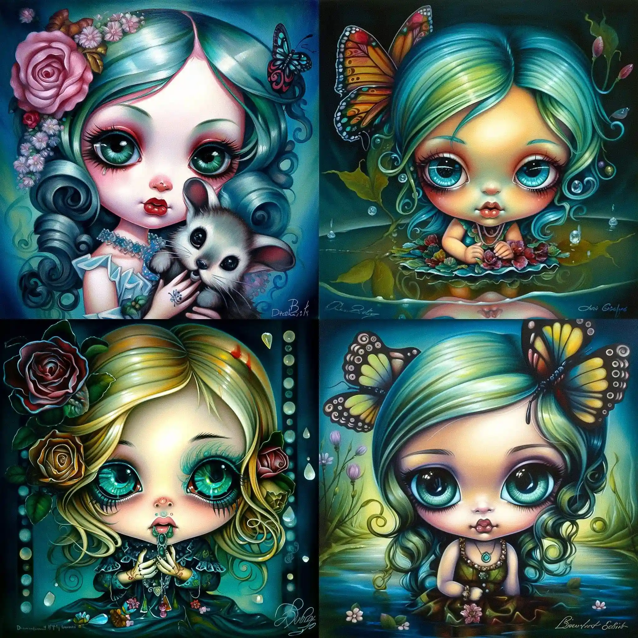 -茉莉·贝克特·格里菲斯 jasmine becket griffith风格midjourney AI绘画作品