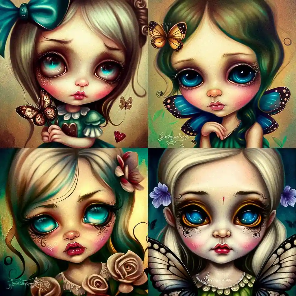 -茉莉·贝克特·格里菲斯 jasmine becket griffith风格midjourney AI绘画作品