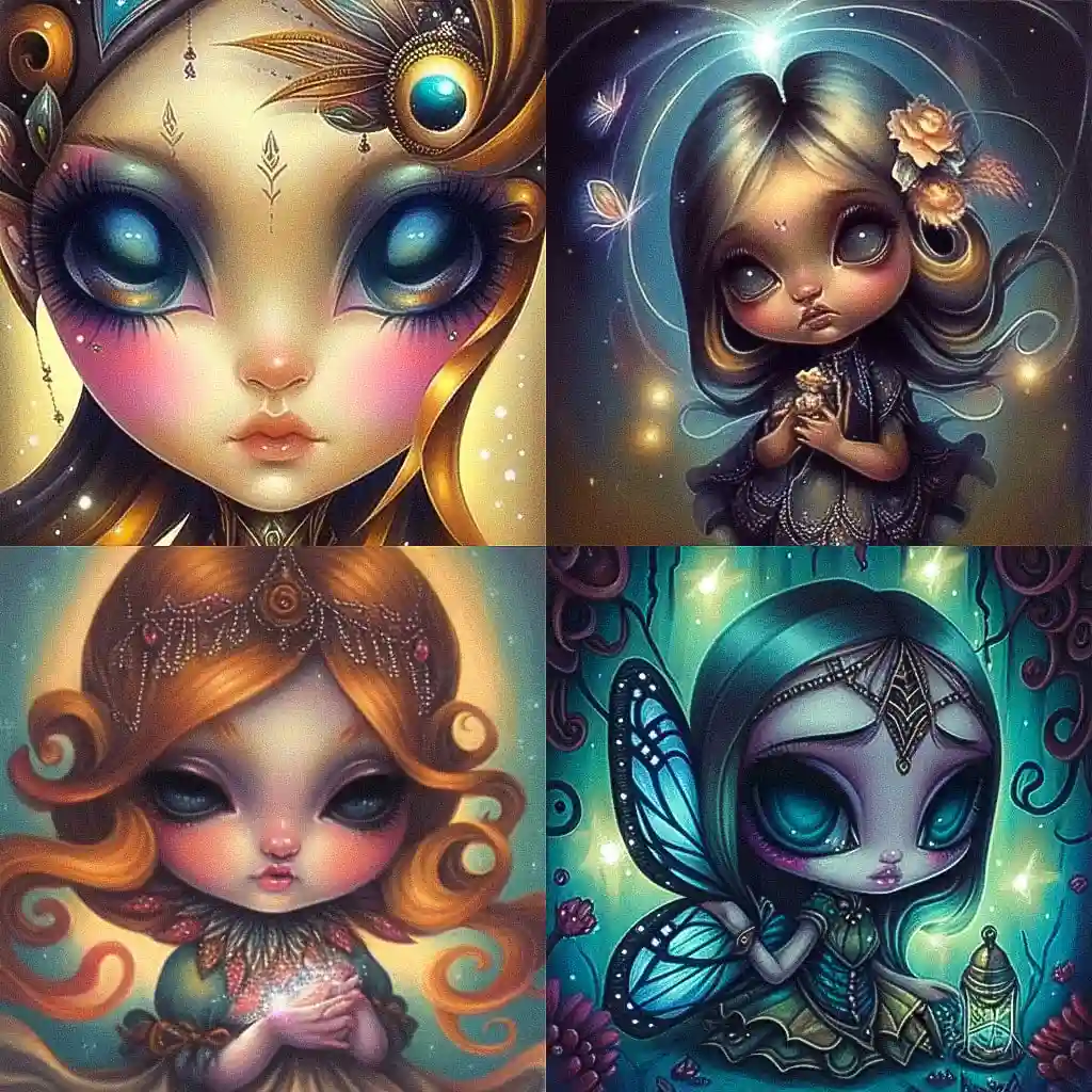 -茉莉·贝克特·格里菲斯 jasmine becket griffith风格midjourney AI绘画作品