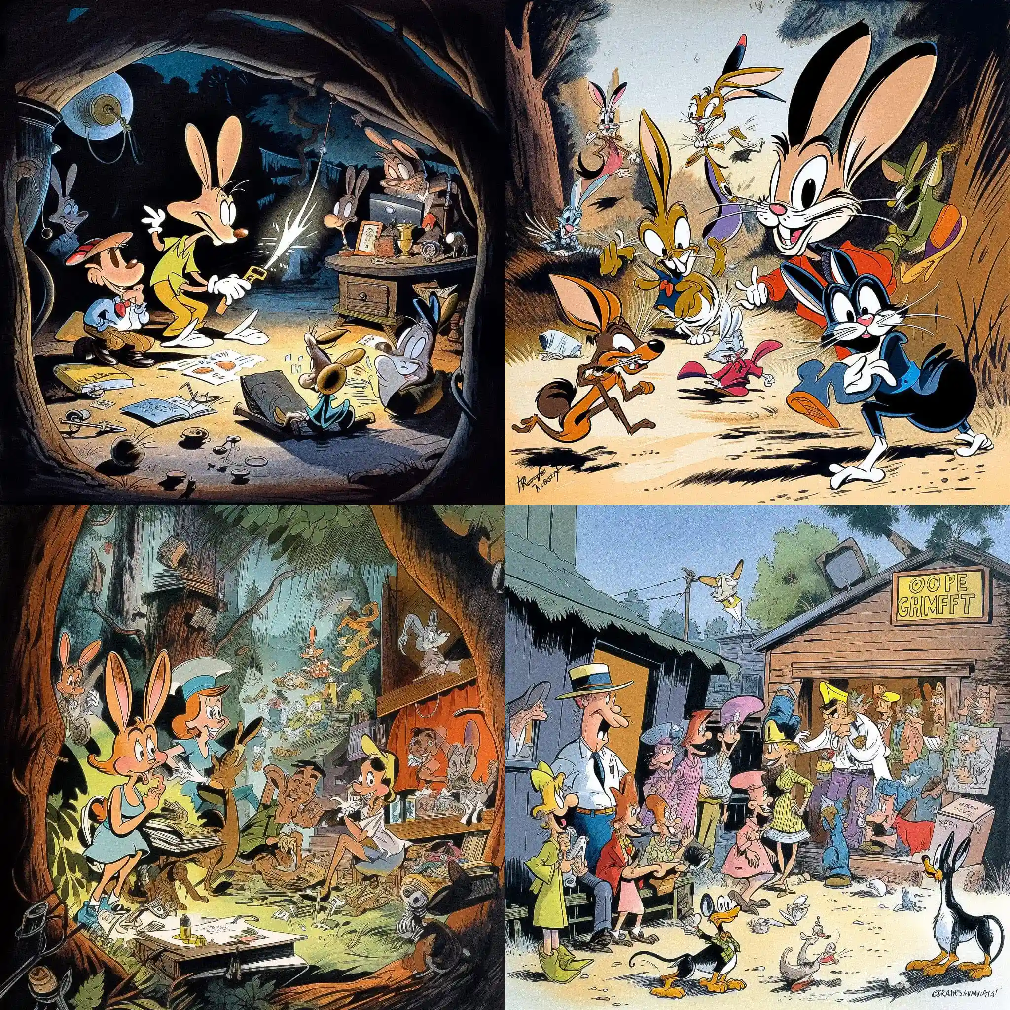 -鲍勃·克兰普特 bob clampett风格midjourney AI绘画作品