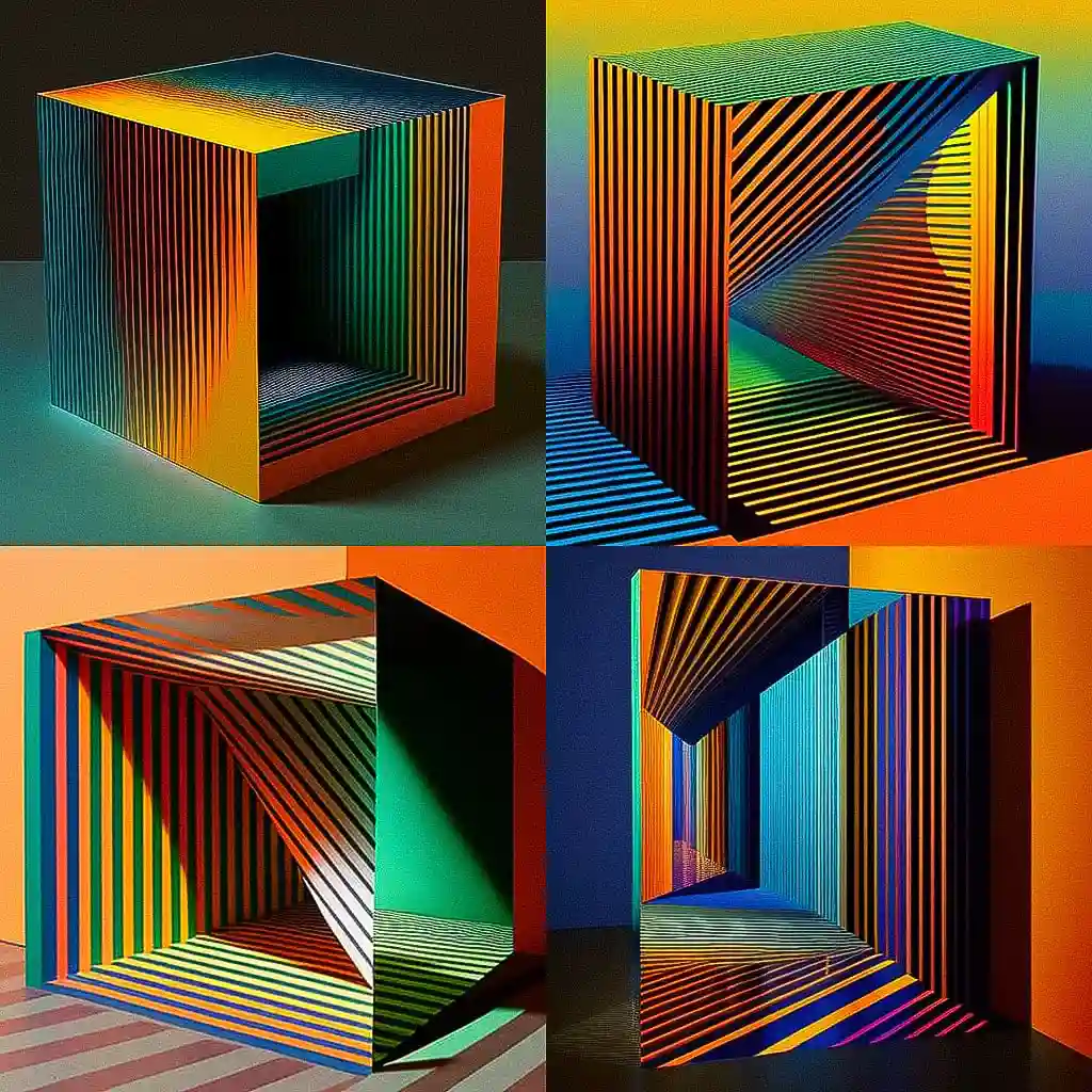 卡洛斯·克鲁兹·迪埃兹 carlos cruz diez风格midjourney AI绘画作品 -卡洛斯·克鲁兹·迪埃兹 carlos cruz diez风格midjourney AI绘画作品