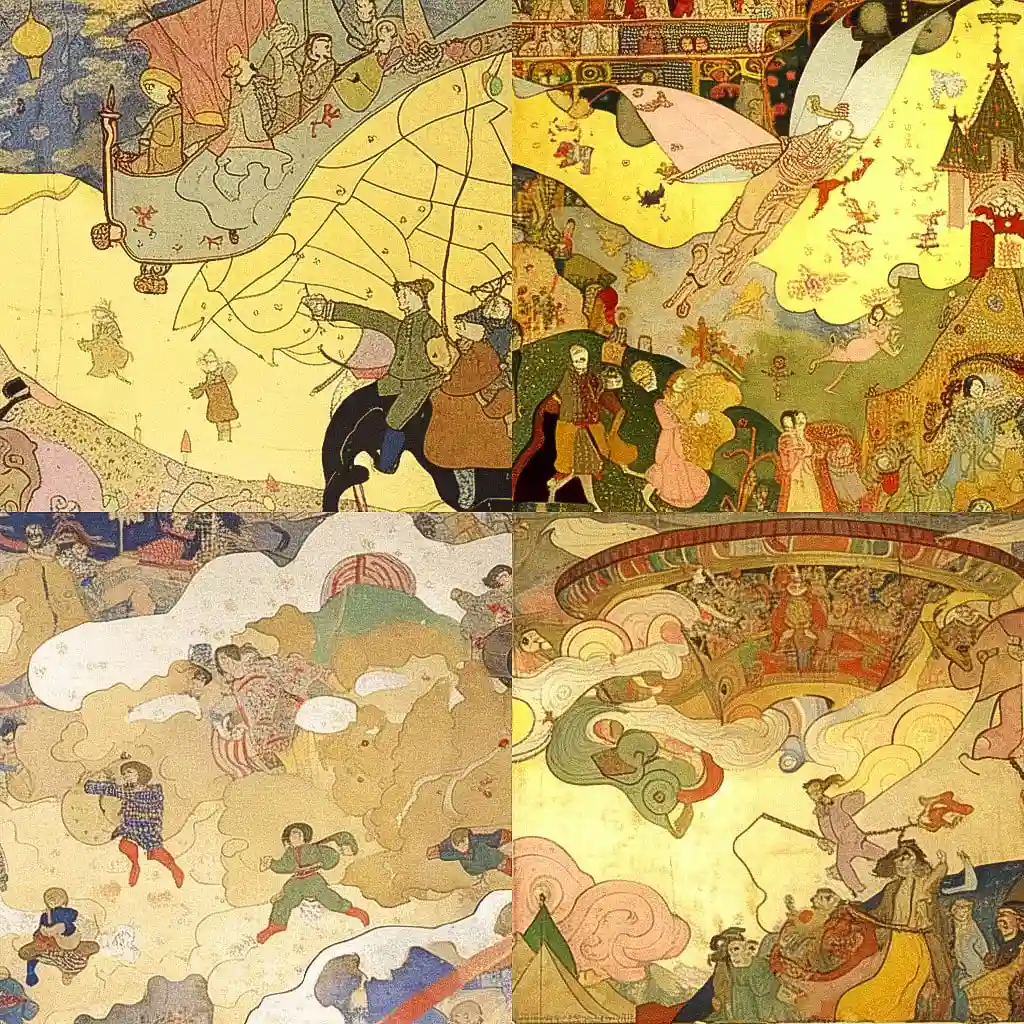 -亨利·达格 henry darger风格midjourney AI绘画作品