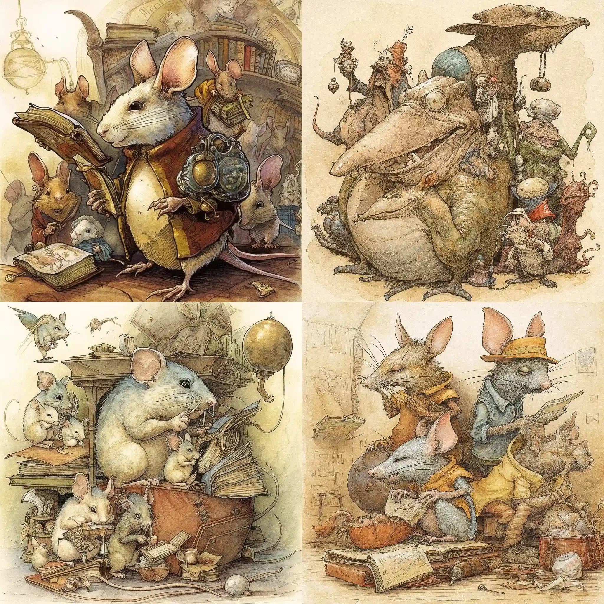 史蒂夫·迪特科 tony diterlizzi风格midjourney AI绘画作品 -史蒂夫·迪特科 tony diterlizzi风格midjourney AI绘画作品