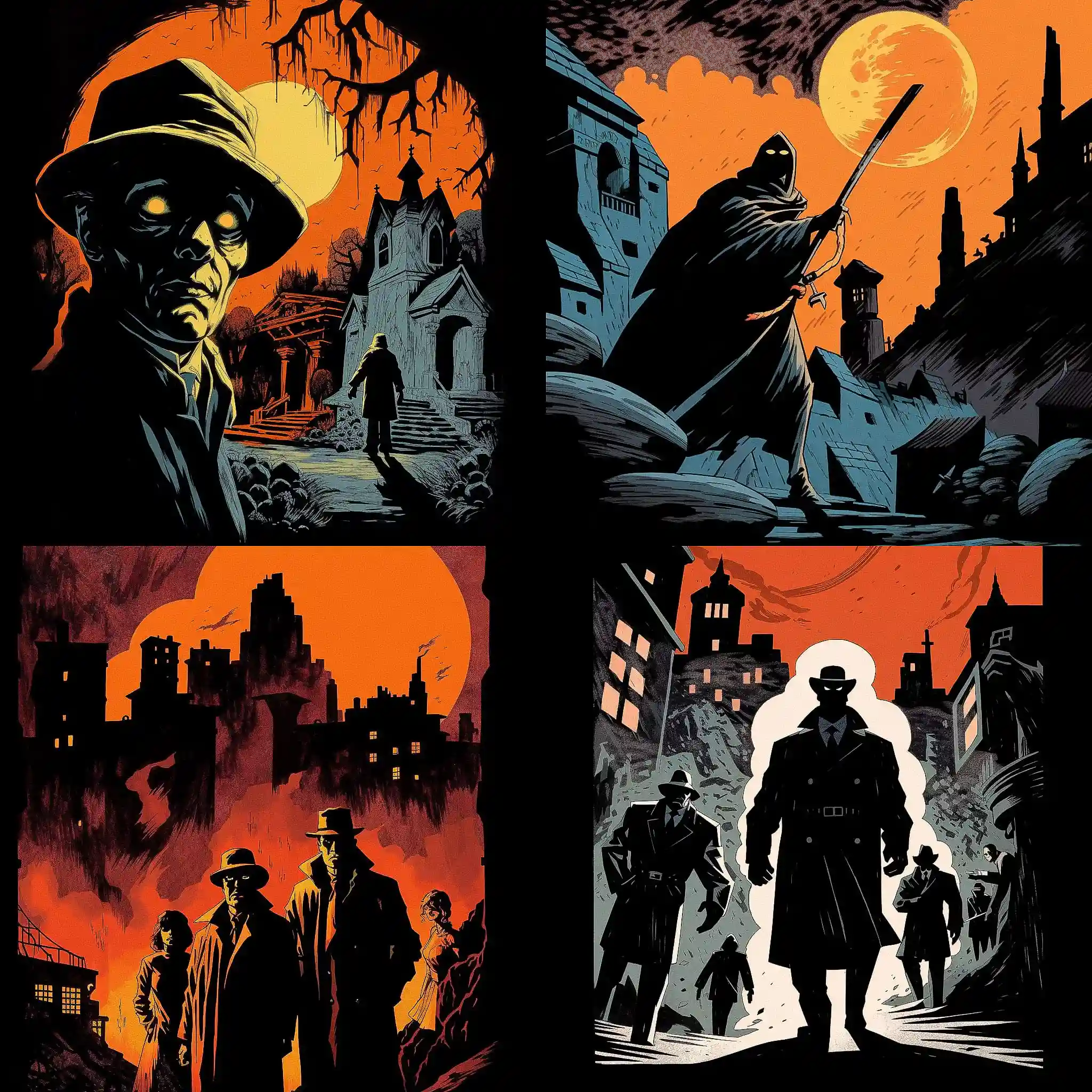 弗朗切斯科·弗朗卡维拉 francesco francavilla风格midjourney AI绘画作品 -弗朗切斯科·弗朗卡维拉 francesco francavilla风格midjourney AI绘画作品