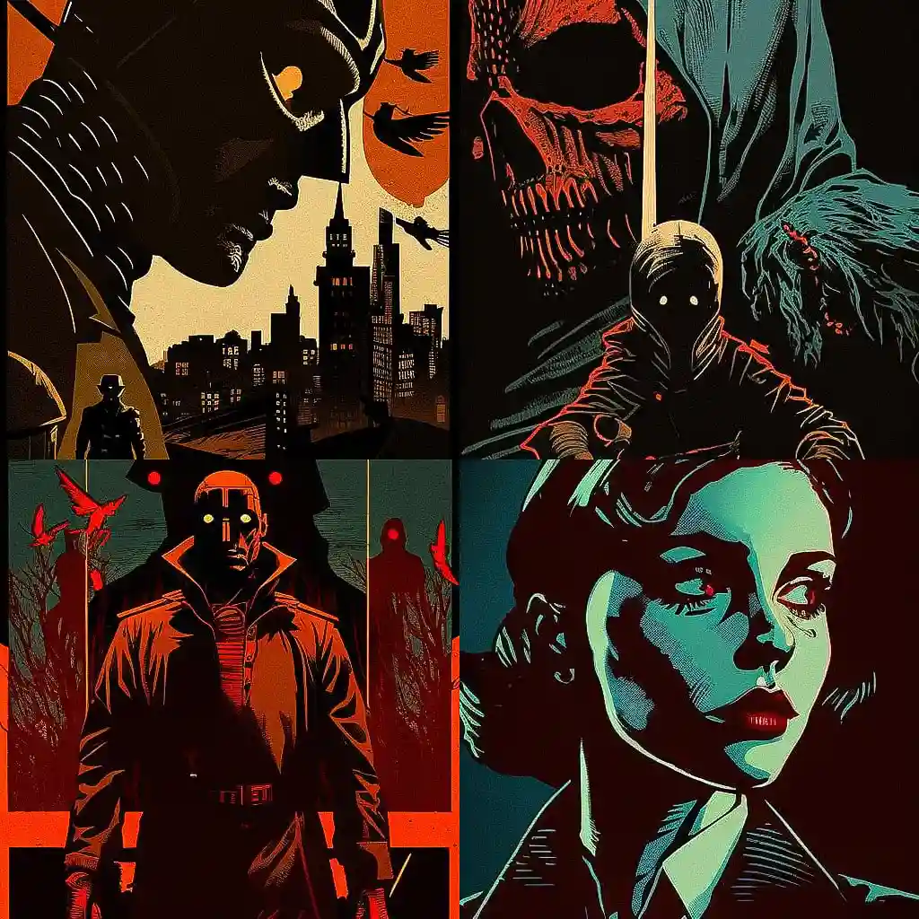 弗朗切斯科·弗朗卡维拉 francesco francavilla风格midjourney AI绘画作品 -弗朗切斯科·弗朗卡维拉 francesco francavilla风格midjourney AI绘画作品