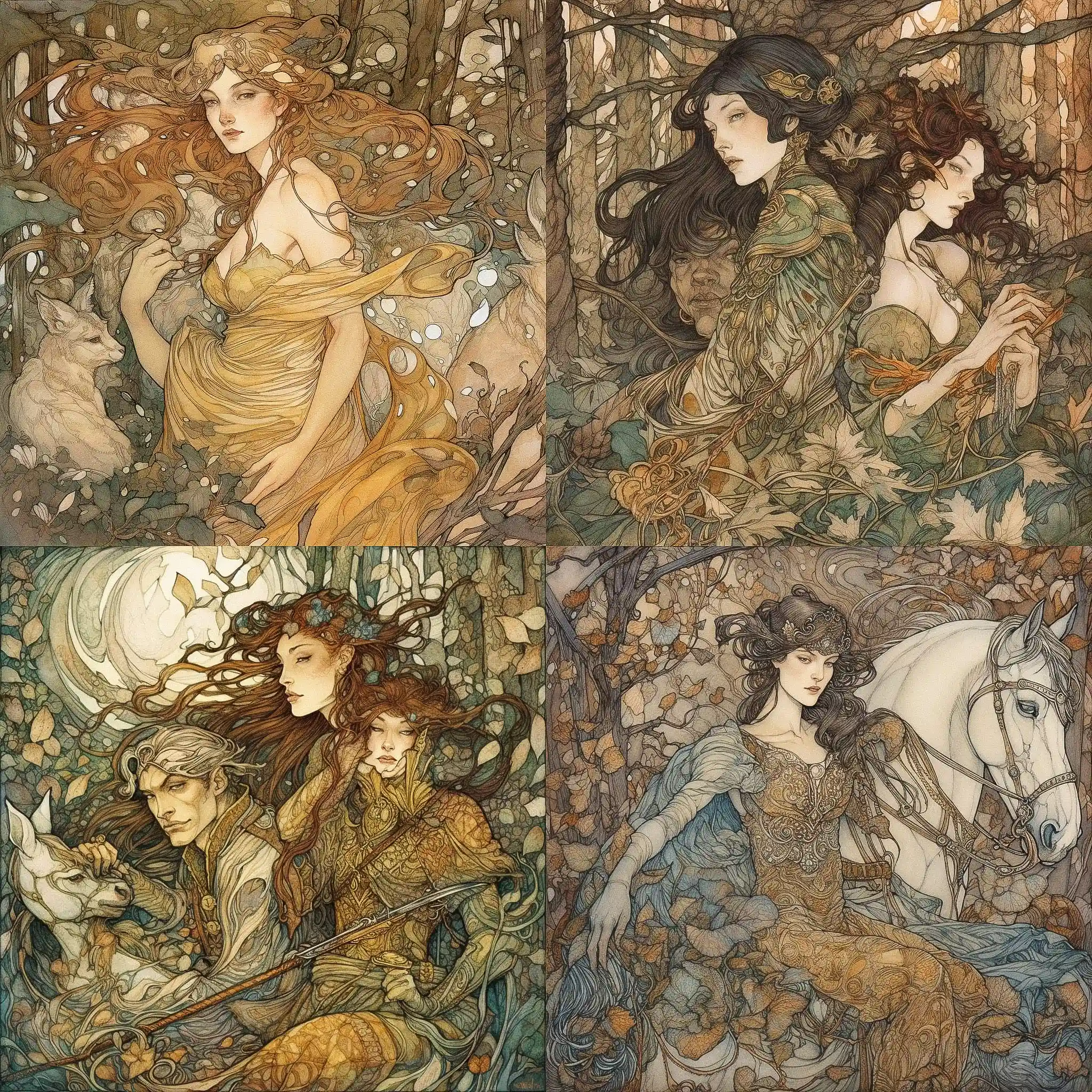 丽贝卡·盖伊 rebecca guay风格midjourney AI绘画作品 -丽贝卡·盖伊 rebecca guay风格midjourney AI绘画作品