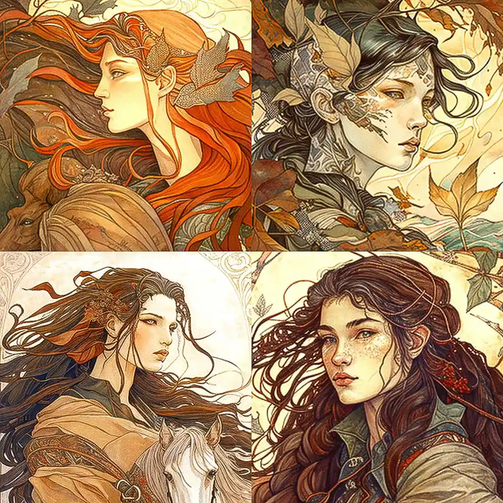 丽贝卡·盖伊 rebecca guay风格midjourney AI绘画作品 -丽贝卡·盖伊 rebecca guay风格midjourney AI绘画作品